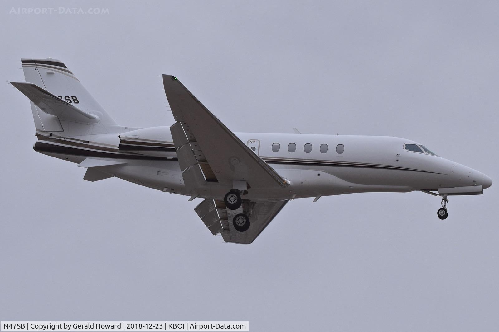N47SB, 2017 Cessna 680A Citation Latitude C/N 680A-0096, Landing RWY 10R.