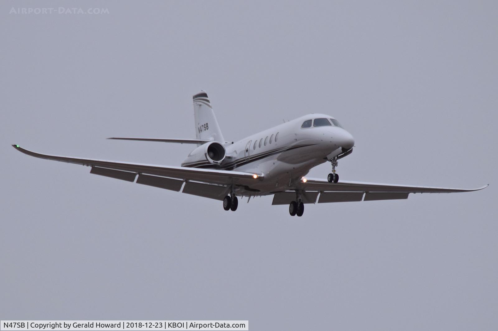 N47SB, 2017 Cessna 680A Citation Latitude C/N 680A-0096, On approach to RWY 10R.