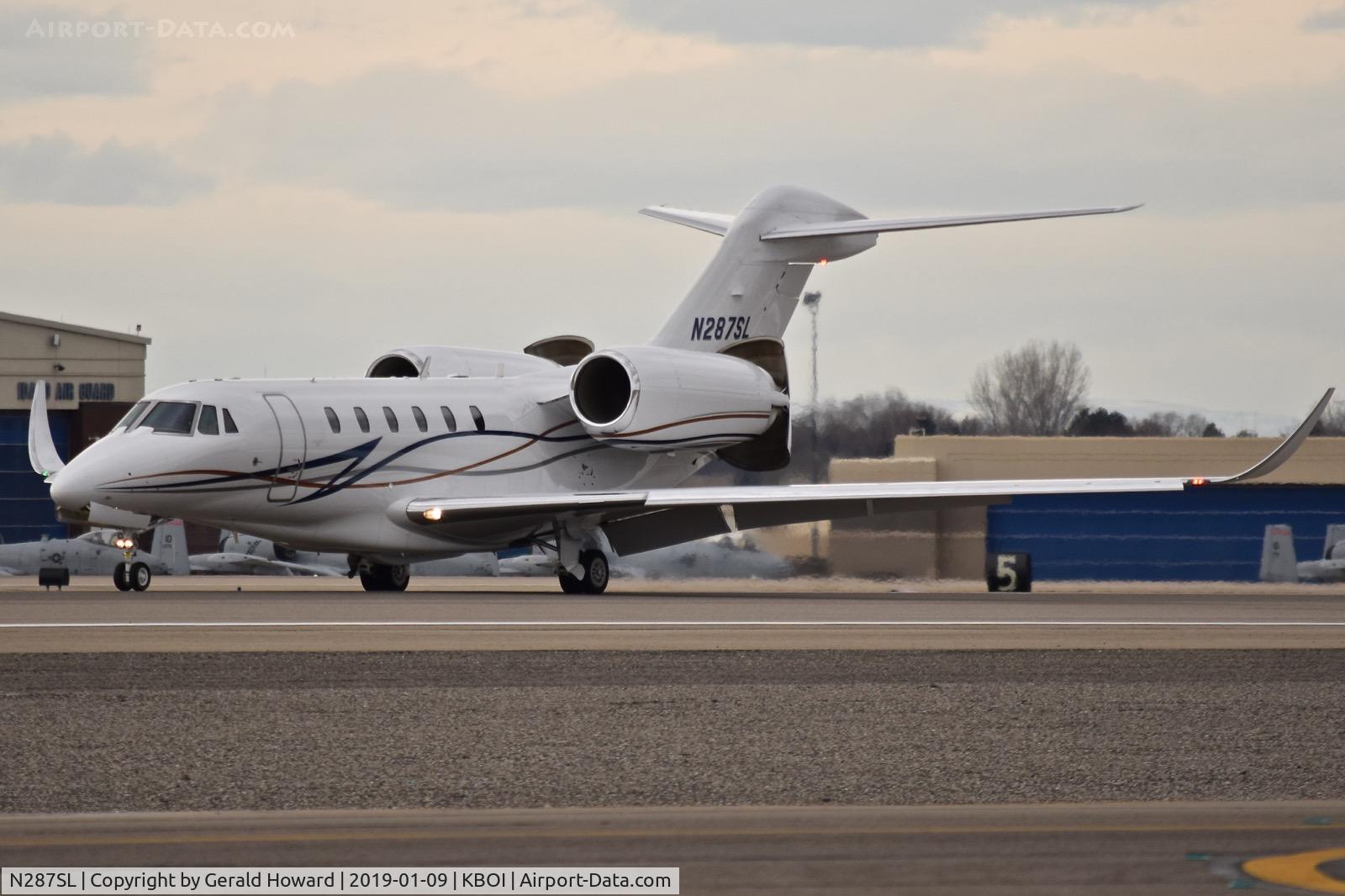 N287SL, 2015 Cessna 750 Citation X Citation X C/N 750-0502, Landing roll out on RWY 10L.