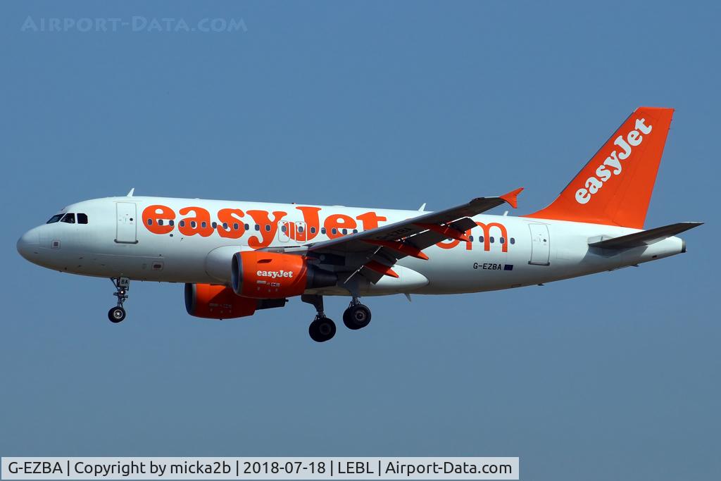 G-EZBA, 2006 Airbus A319-111 C/N 2860, Landing