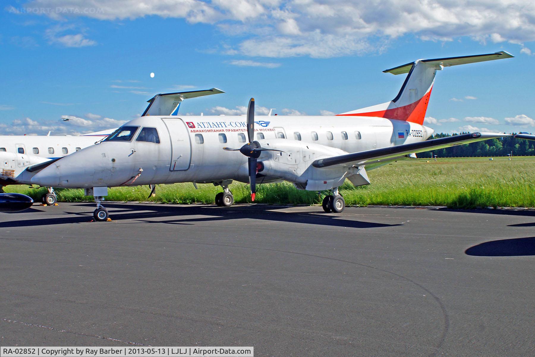 RA-02852, 1989 Embraer EMB-120ER Brasilia C/N 120.128, RA-02852   Embraer Emb-120ER Brasilia [120128] (Atlant-Soyuz Airlines / Moscow Airlines) Ljubljana~S5 13/05/2013