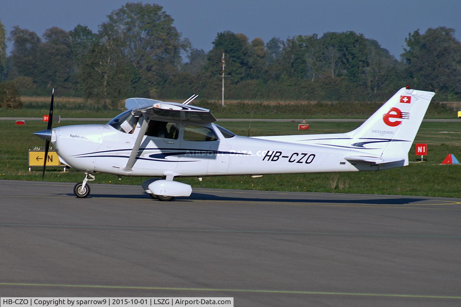 HB-CZO, 2005 Cessna 172S Skyhawk SP C/N 172S10067, At Grenchen. HB-registered from 2009-07-22 until 2019-12-02
