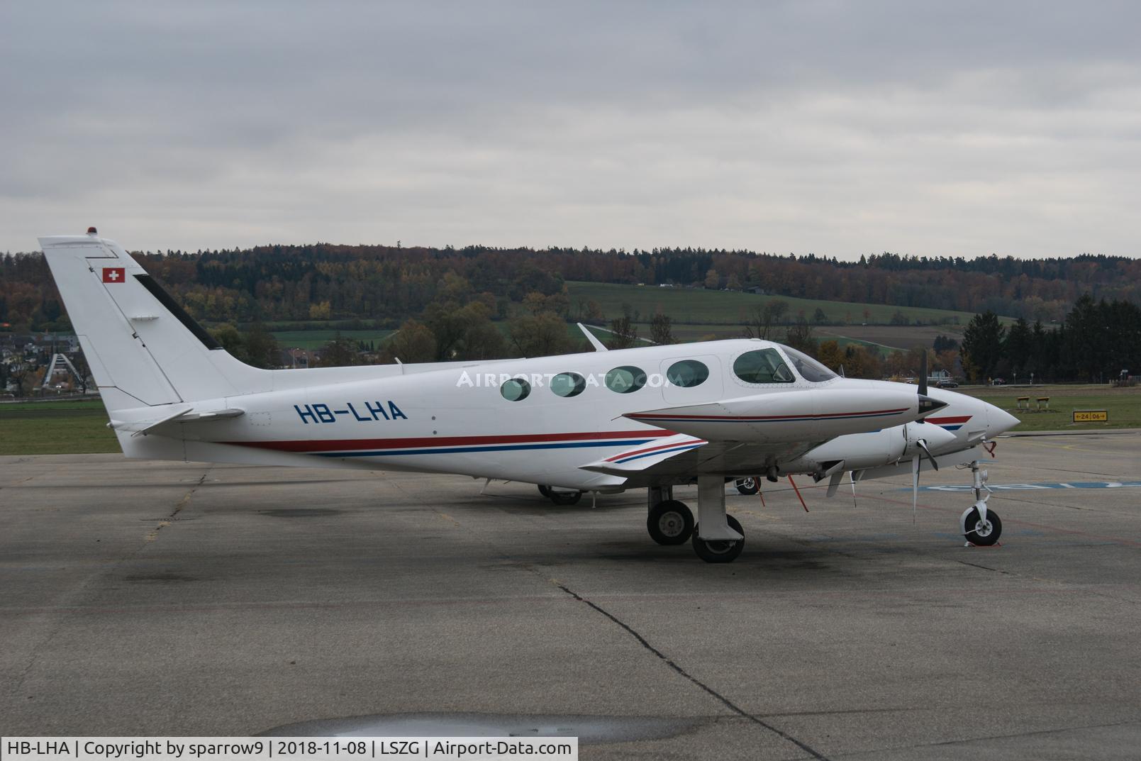 HB-LHA, 1979 Cessna 335 C/N 335-0030, At Grenchen.