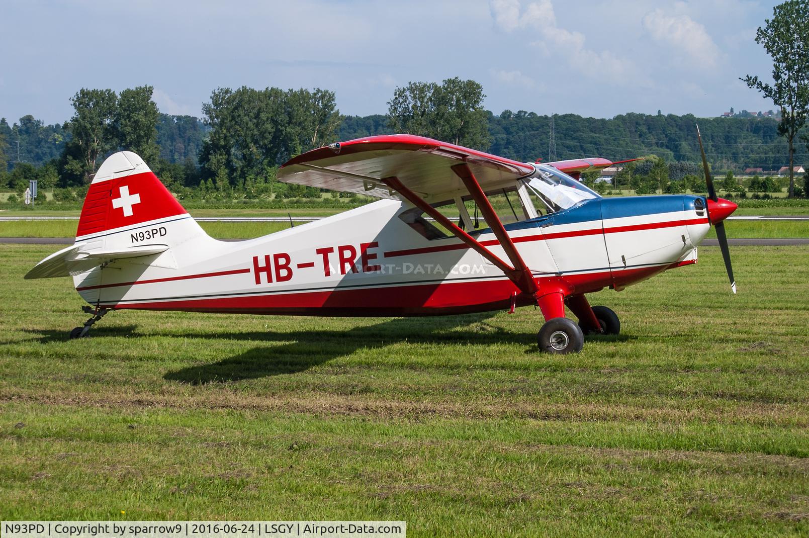 N93PD, 1946 Stinson 108-2 Voyager C/N 108-373, At Yverdon airfield.