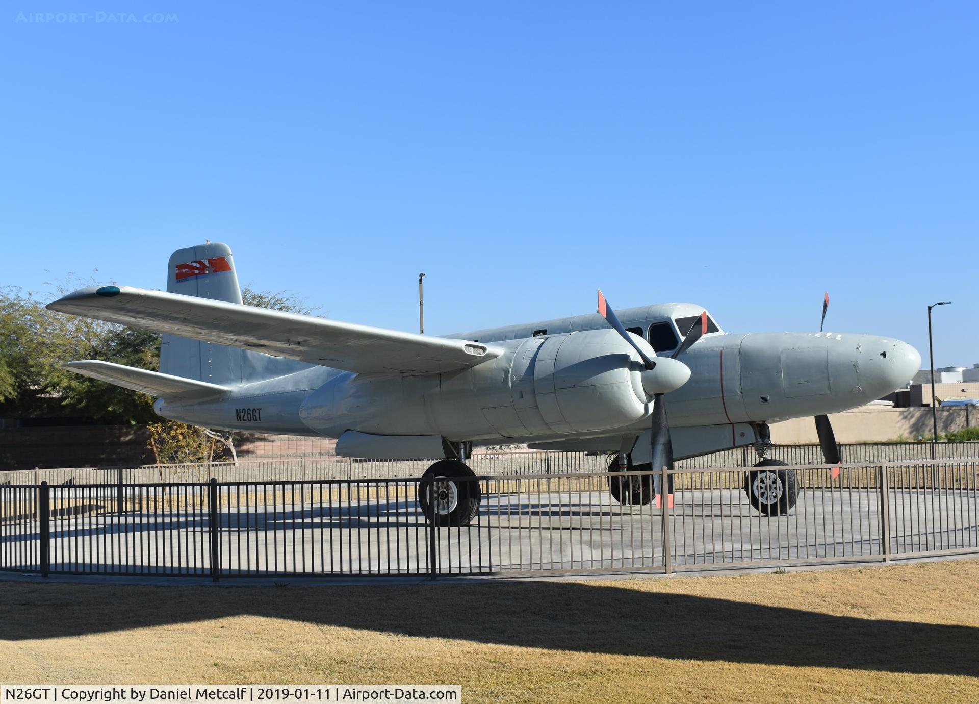 N26GT, Douglas A-26B Invader C/N 6934, Seen at South Mountain High School, Phoenix, AZ