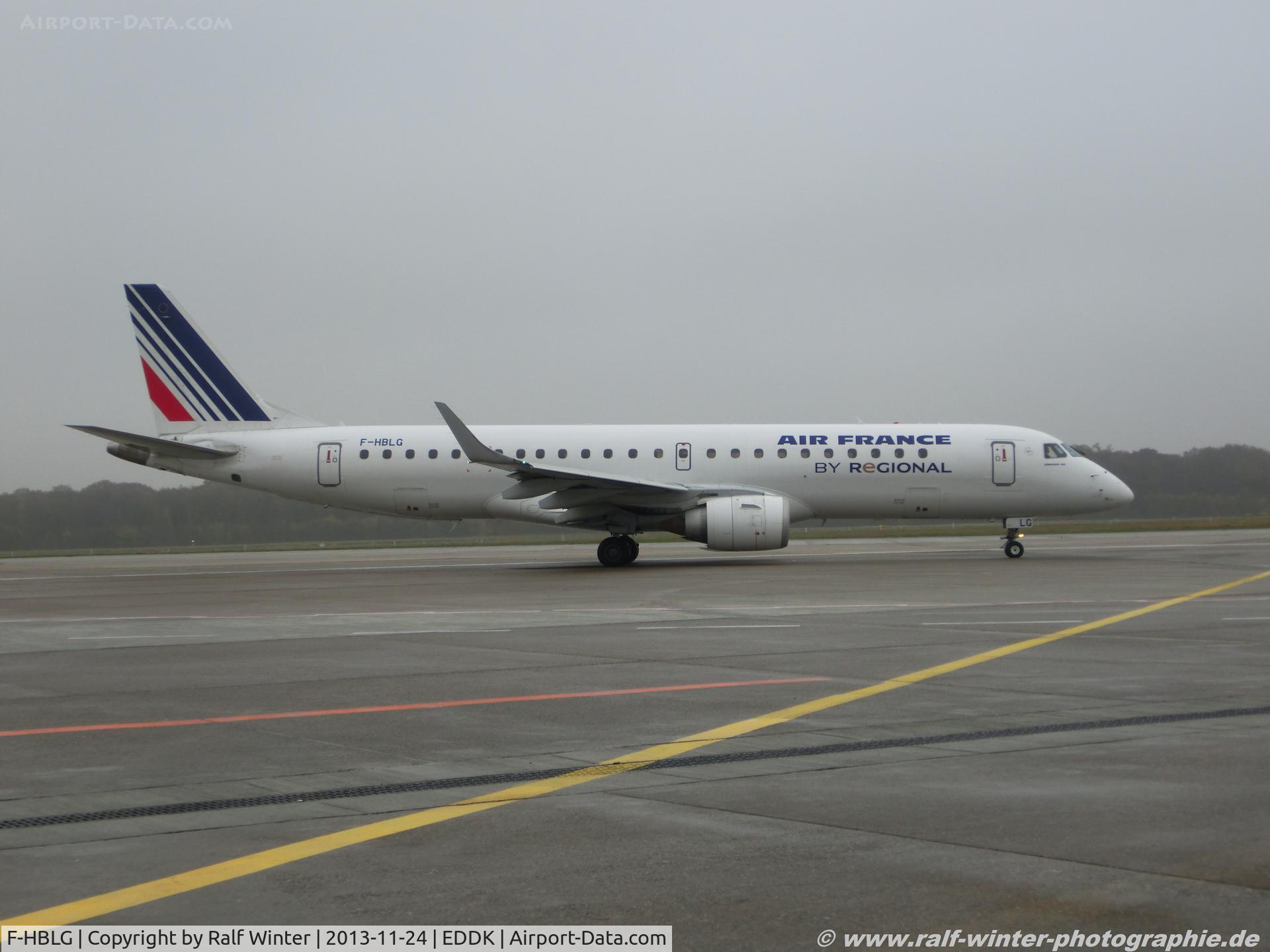 F-HBLG, 2009 Embraer 190LR (ERJ-190-100LR) C/N 19000254, Embraer 190LR ERJ-190-100LR - YS RAE Regional CAE opf Air France col. - 19000254 - F-HBLG - 24.11.2013 - CGN