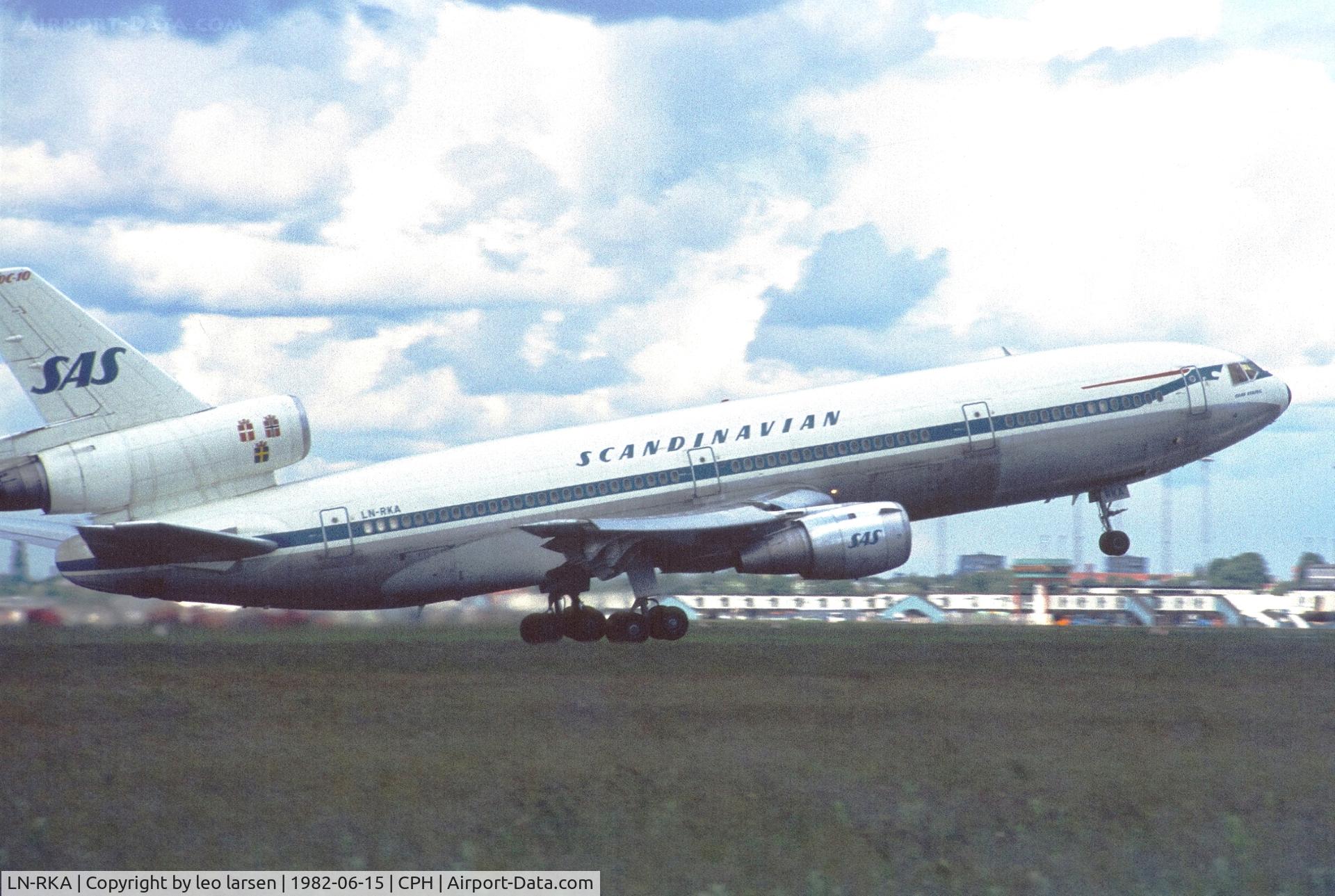 LN-RKA, 1974 Douglas DC-10-30 C/N 46868, Copenhagen 15.6.1982