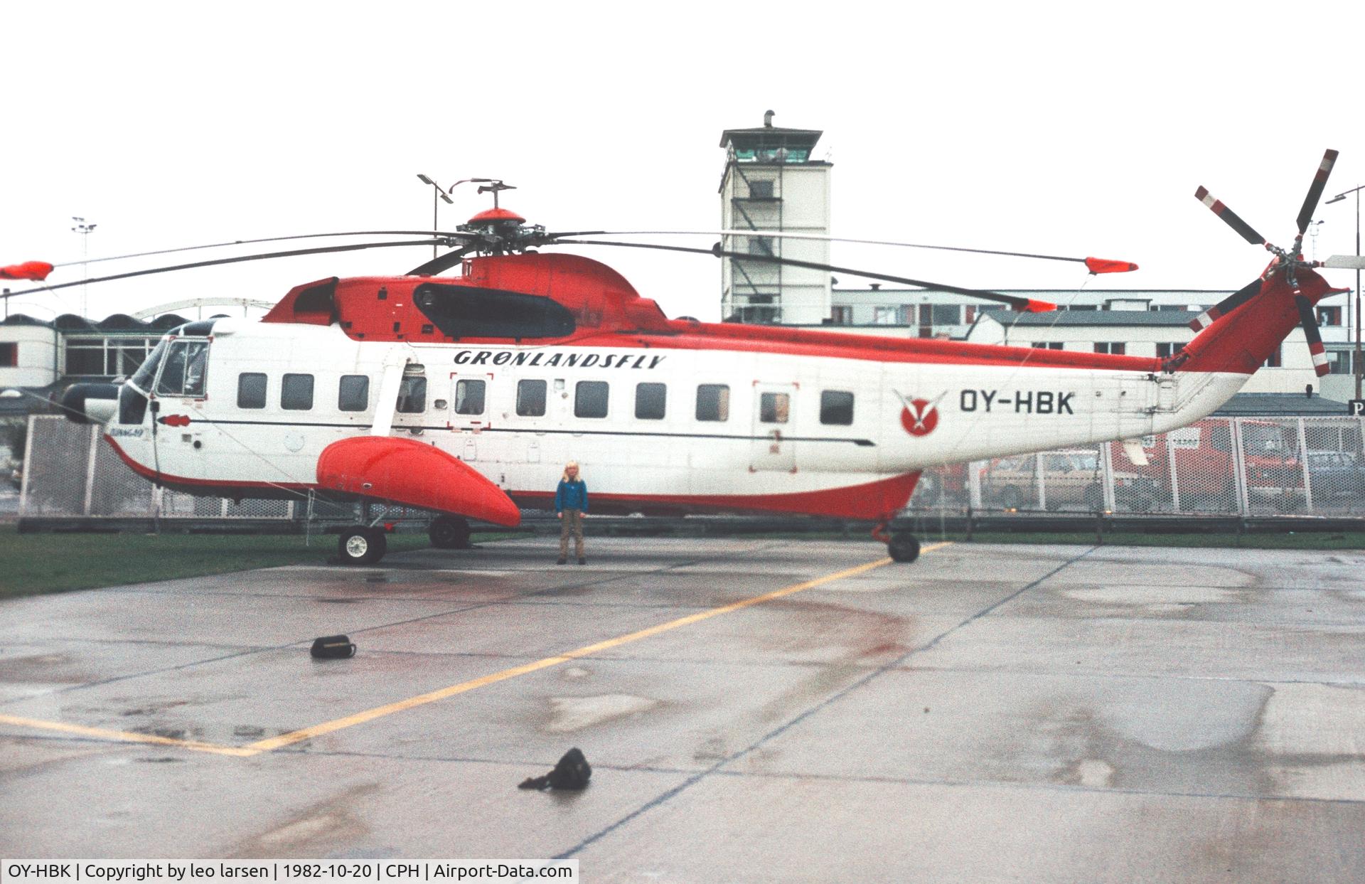 OY-HBK, 1975 Sikorsky S-61N C/N 61744, Copenhagen 20.10.1982