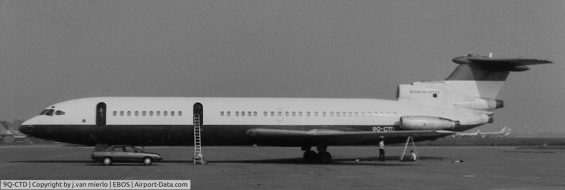 9Q-CTD, 1971 Hawker Siddeley HS-121 Trident 3B-101 C/N 2308, Ostend? Belgium early 80s