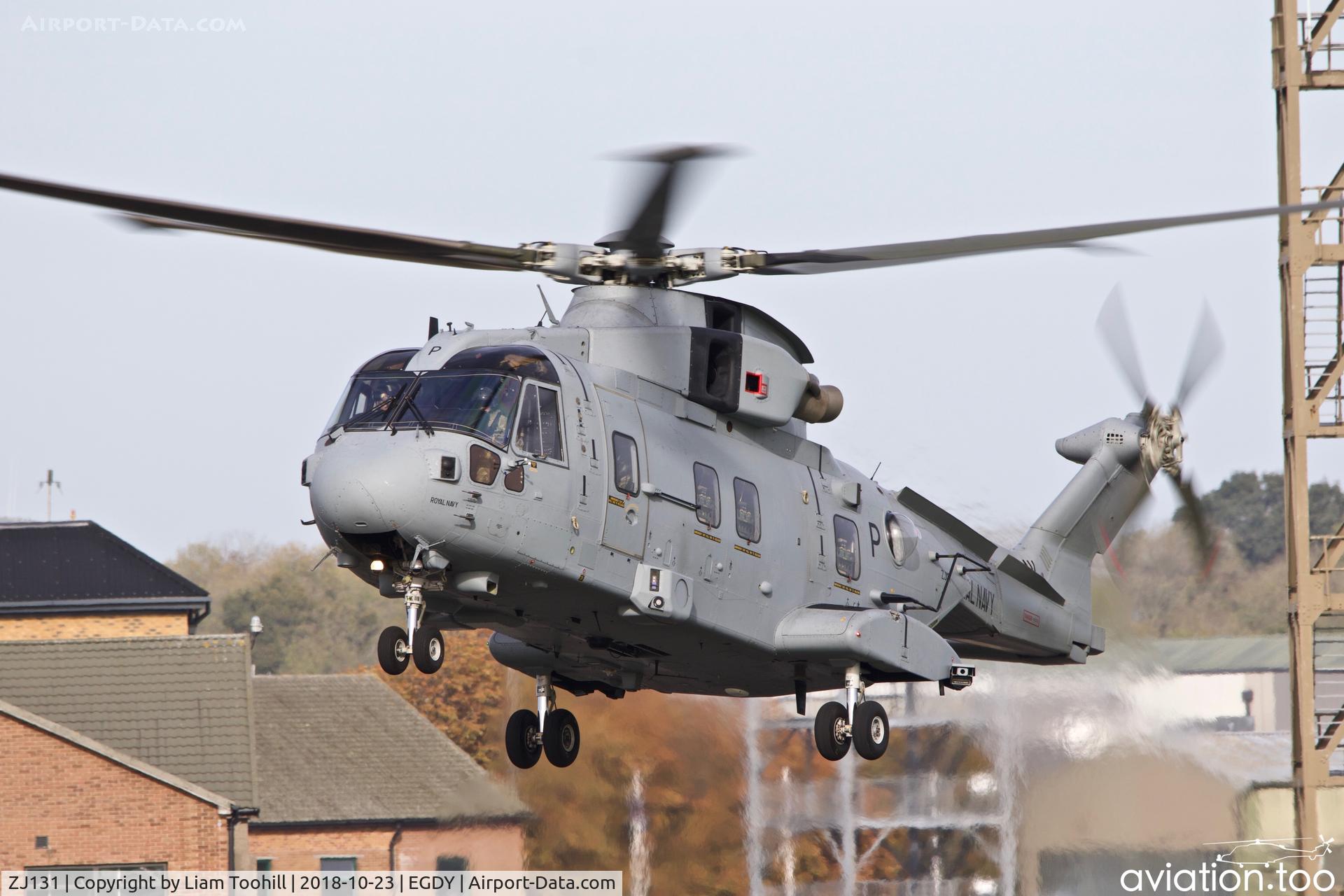 ZJ131, 2002 Westland Merlin HC.4 C/N 50173/RAF15, Merlin HC.4 ZJ131/P in the hover before departing RNAS Yeovilton