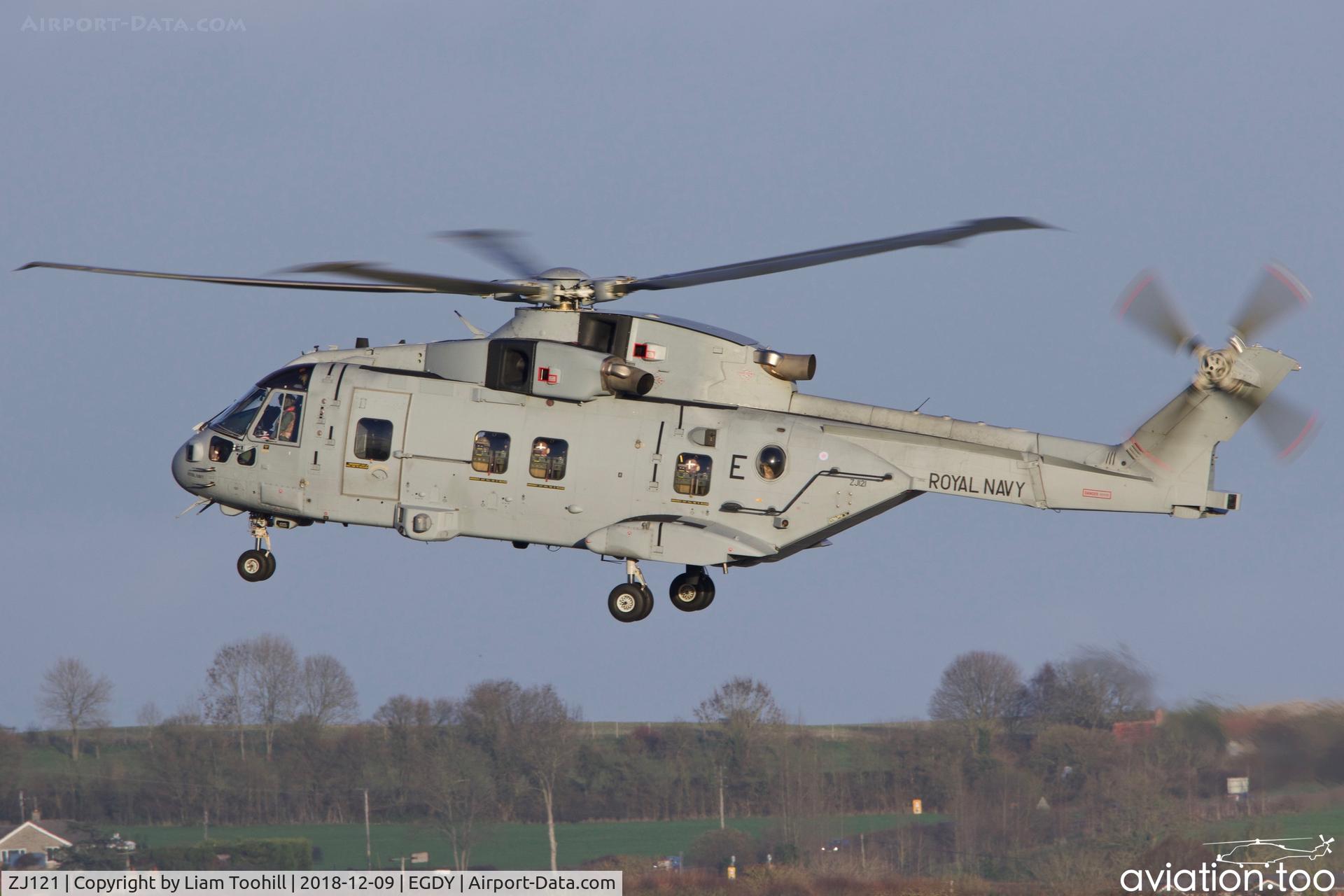 ZJ121, 2000 Agusta/Westland Merlin HC.4 C/N 50099/RAF05, Merlin HC.4 ZJ121 returning to Yeovilton following deployment
