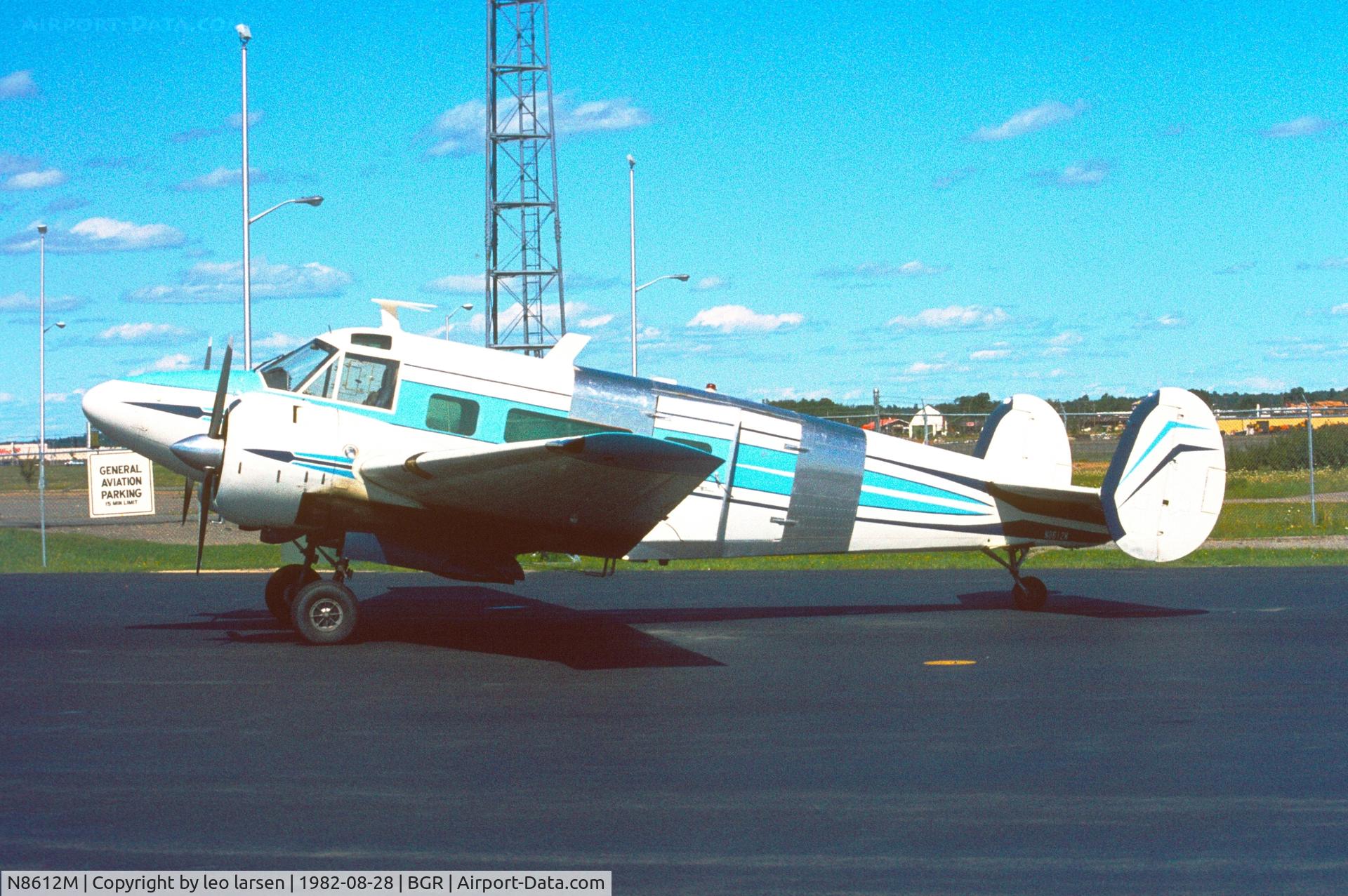 N8612M, 1963 Beech H-18 C/N BA-650, Bangor 28.8.1982