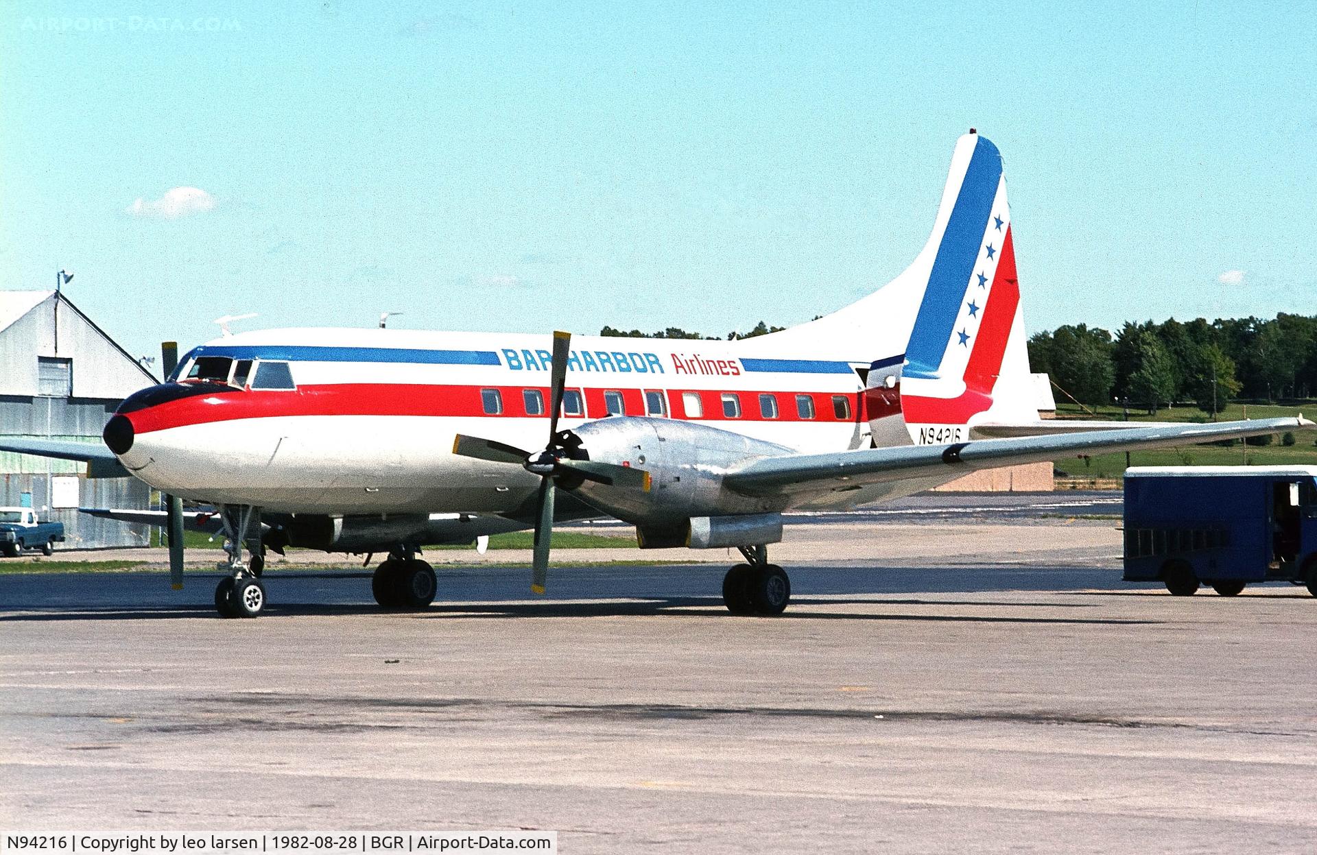 N94216, Convair 600-240D C/N 28, Bangor 28.8.1982