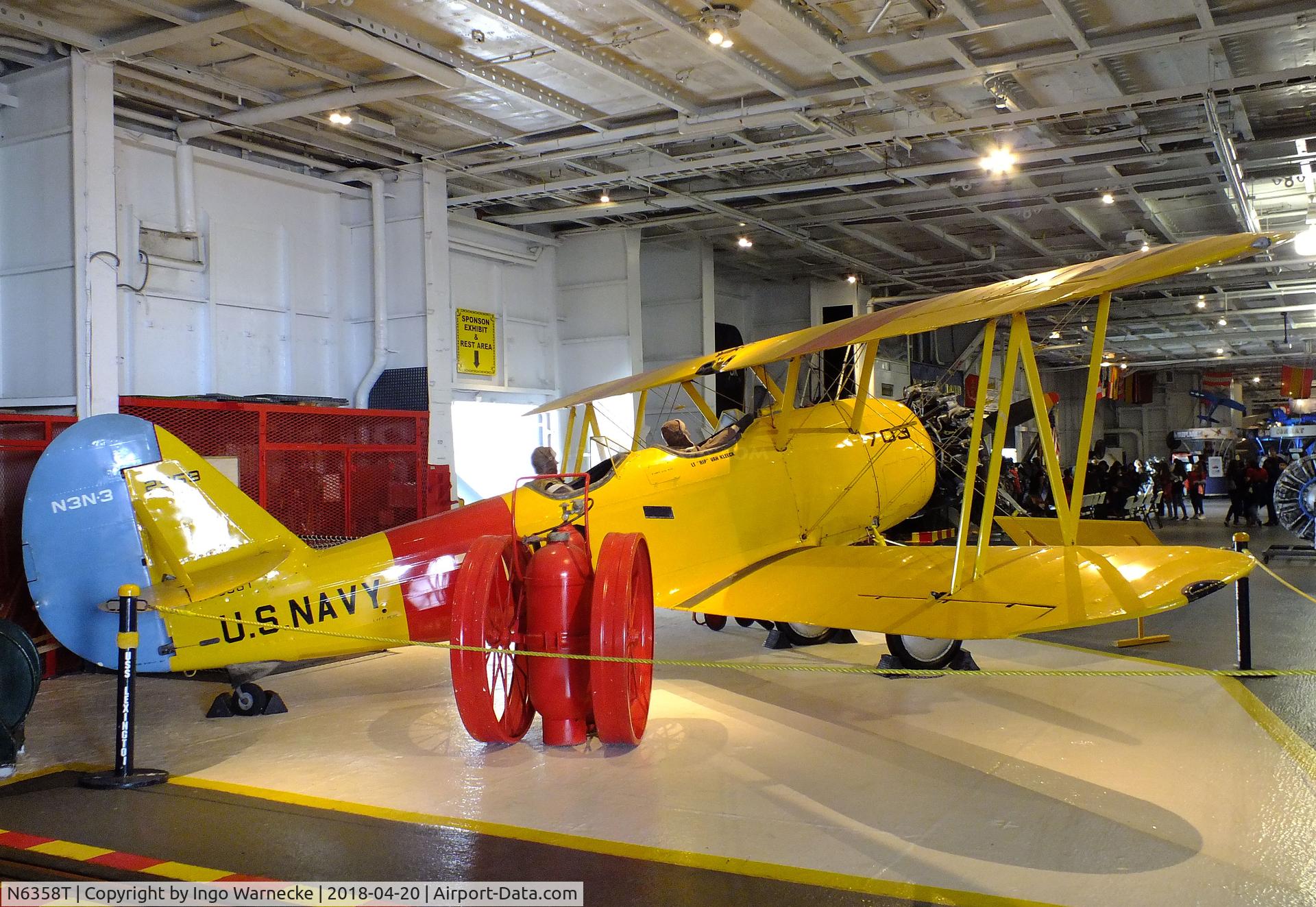 N6358T, Naval Aircraft Factory N3N-3 C/N 2959, Naval Aircraft Factory N3N-3 at the USS Lexington Museum, Corpus Christi TX