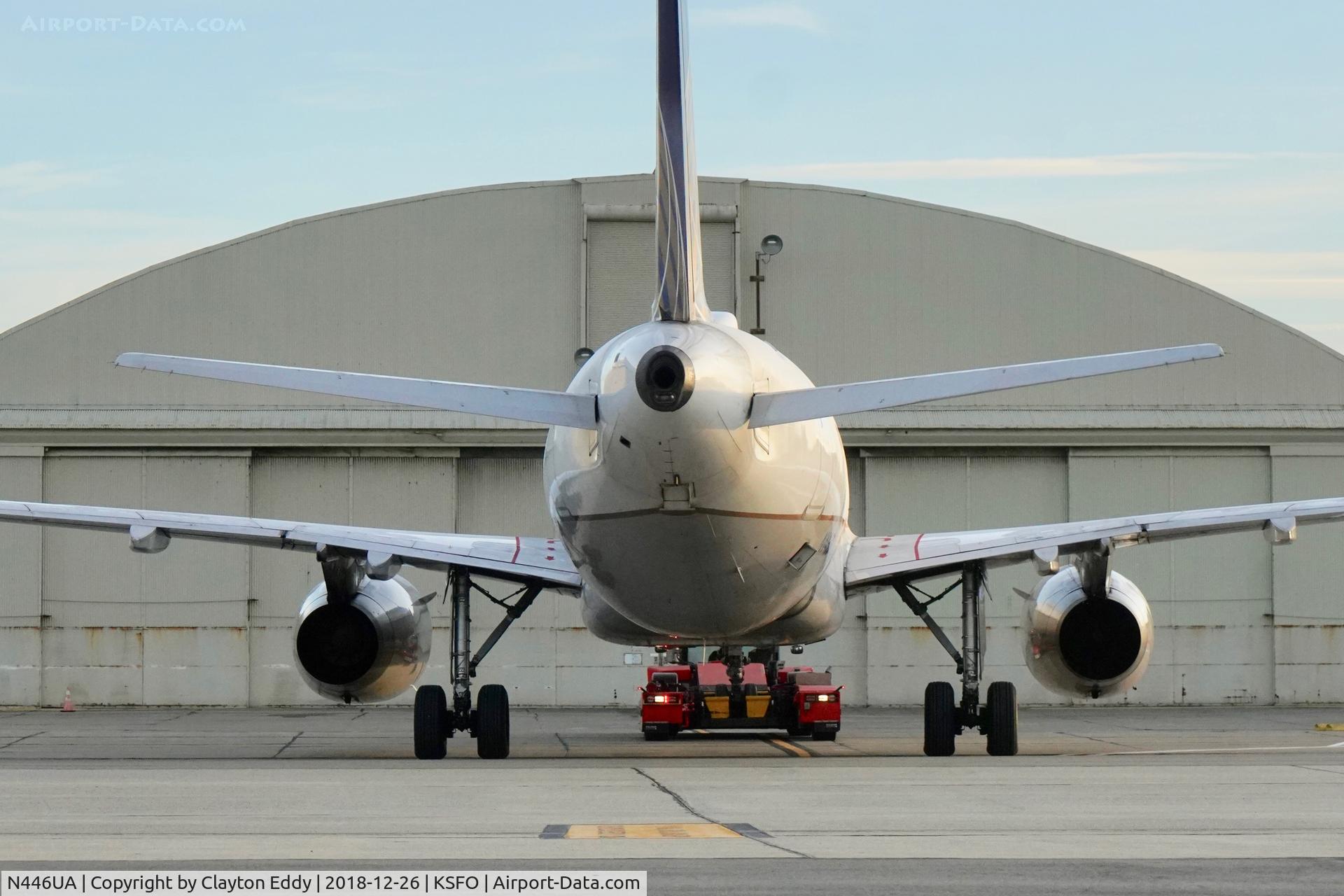 N446UA, 1998 Airbus A320-232 C/N 834, SFO 2018.