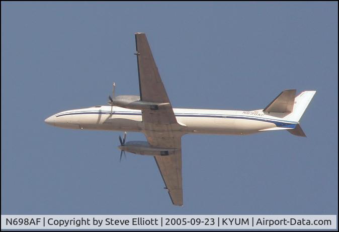 N698AF, 1987 Fairchild SA-227AC Metro III C/N AC-698, In flight over Yuma Arizona