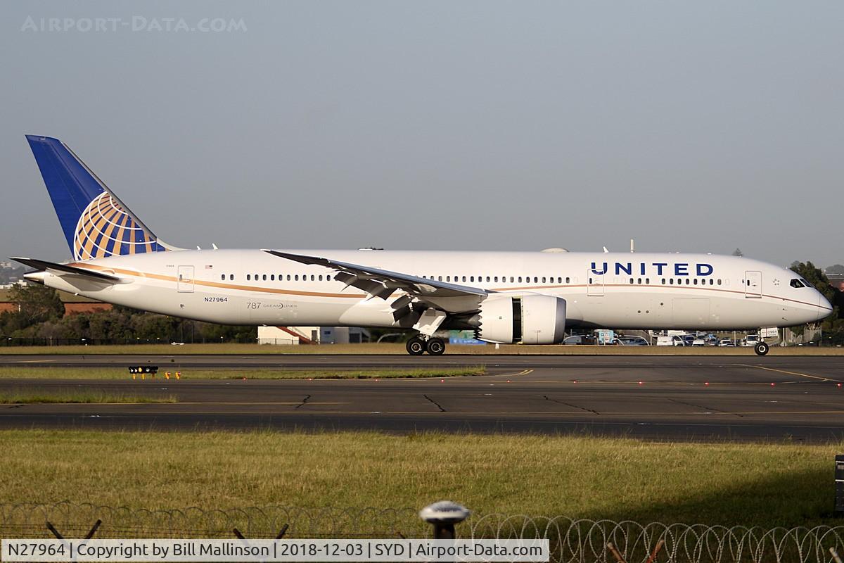 N27964, 2016 Boeing 787-9 Dreamliner C/N 37813, in from LAX