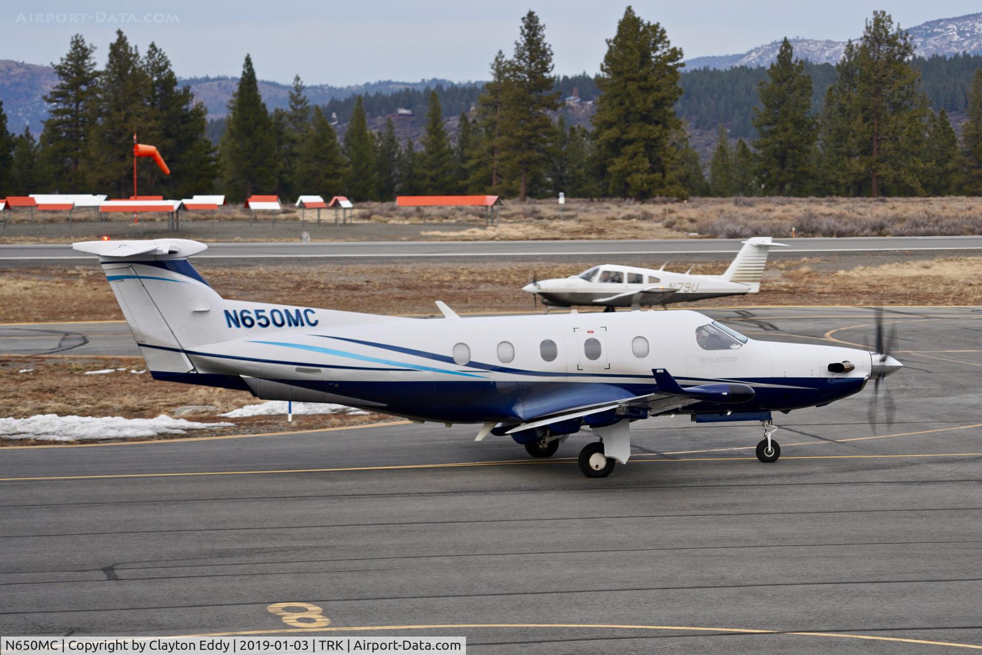 N650MC, 2005 Pilatus PC-12/45 C/N 650, Truckee Airport California 2019.