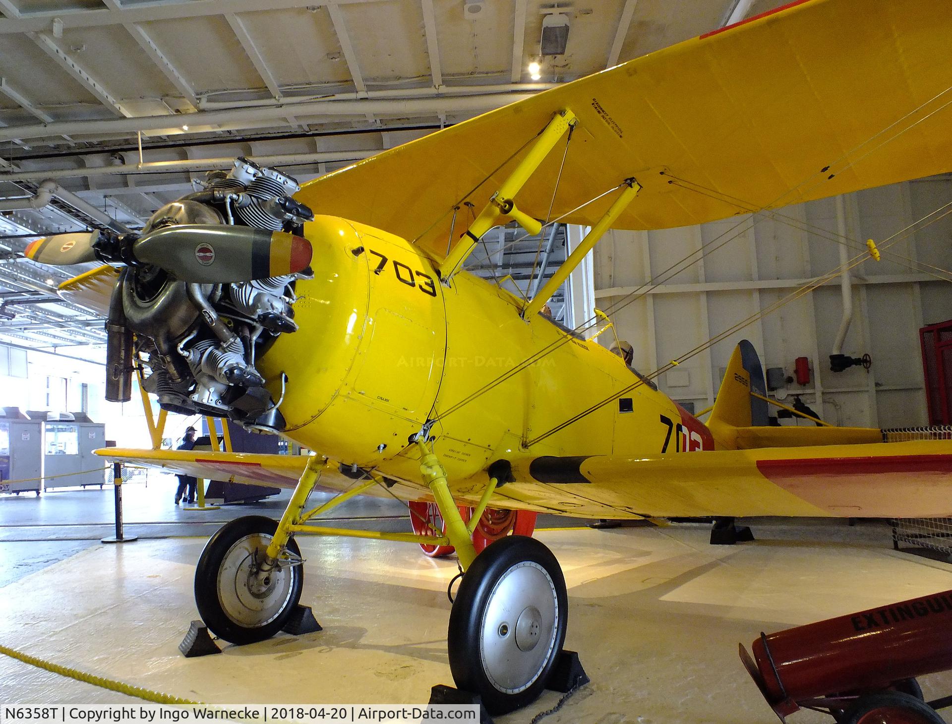 N6358T, Naval Aircraft Factory N3N-3 C/N 2959, Naval Aircraft Factory N3N-3 at the USS Lexington Museum, Corpus Christi TX