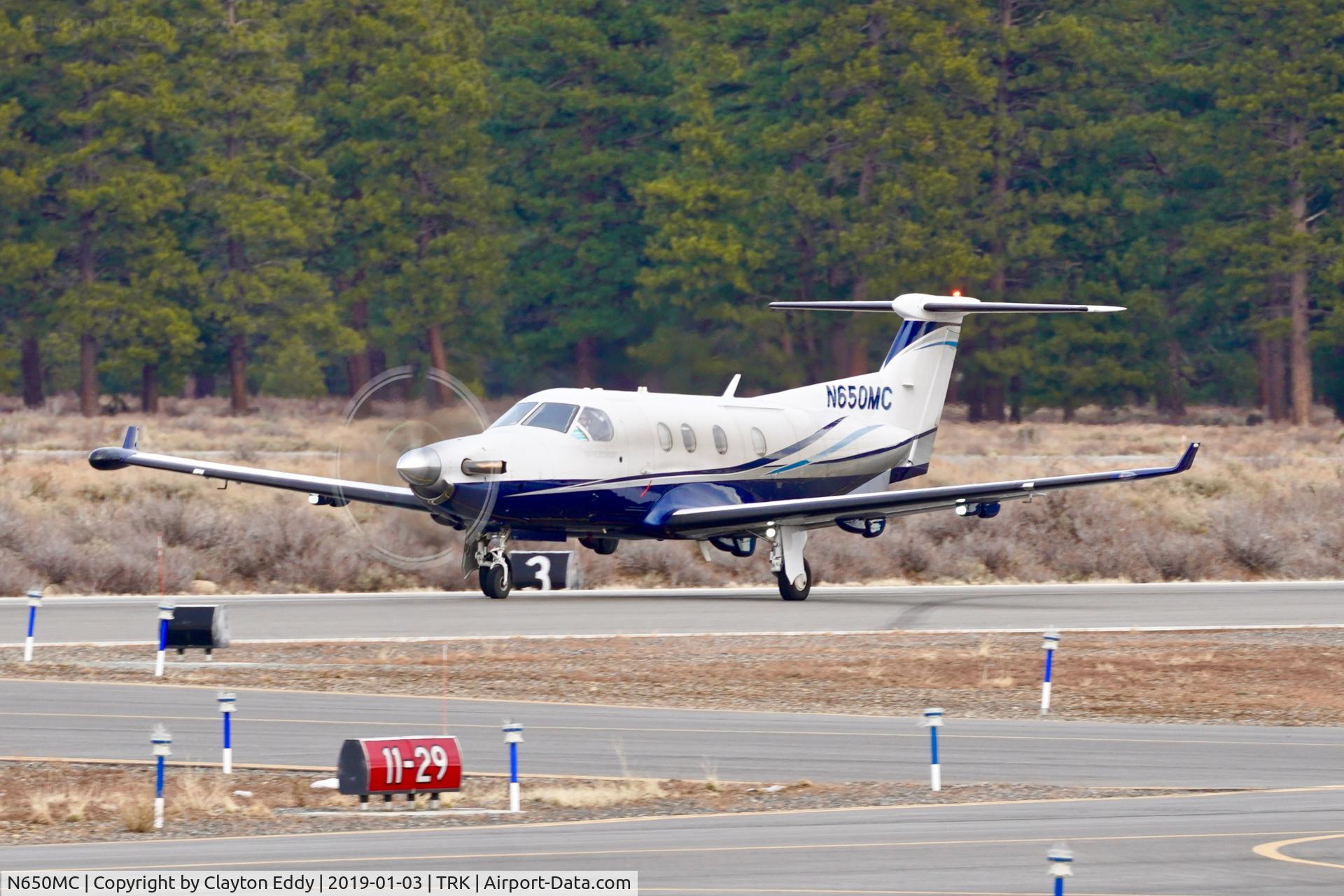 N650MC, 2005 Pilatus PC-12/45 C/N 650, Truckee Airport California 2019.