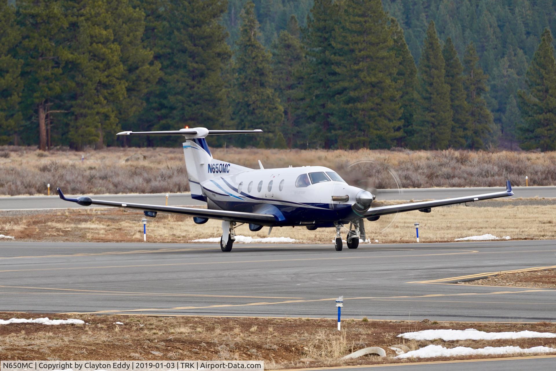 N650MC, 2005 Pilatus PC-12/45 C/N 650, Truckee Airport California 2019.