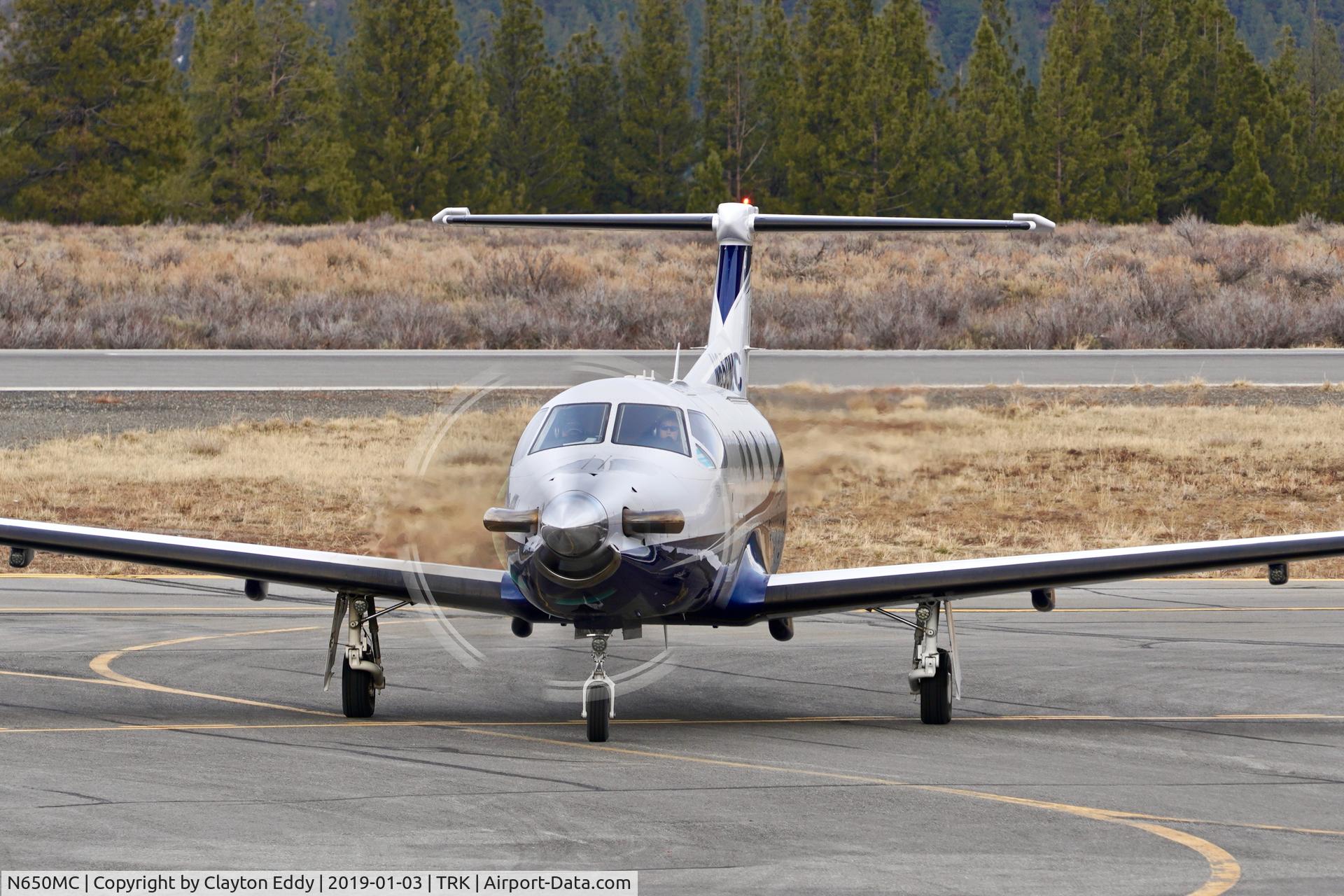 N650MC, 2005 Pilatus PC-12/45 C/N 650, Truckee Airport California 2019.