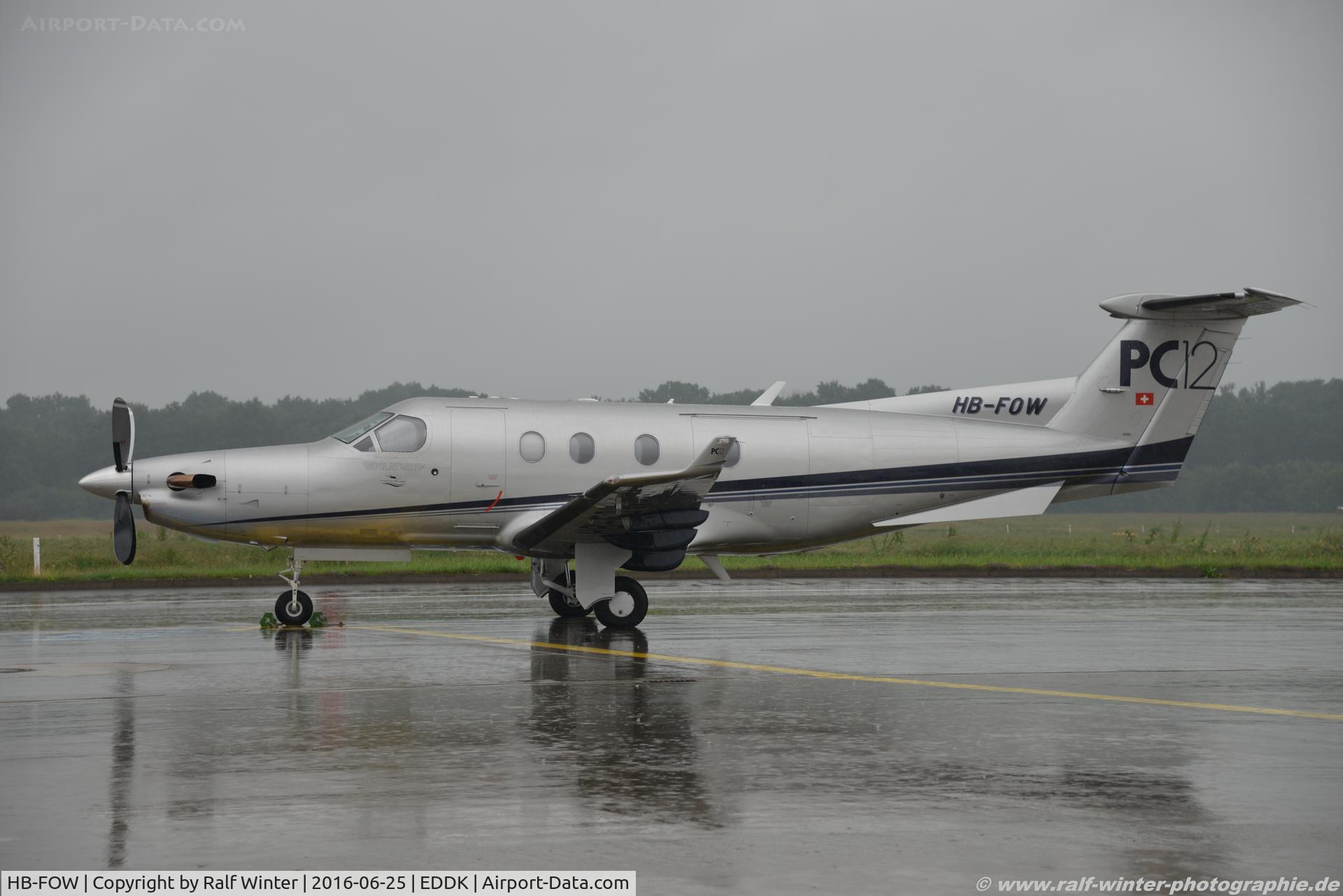 HB-FOW, 2001 Pilatus PC-12/45 C/N 411, Pilatus PC-12-45 - Pilatus Flugzeugwerke AG Stans - 411 - HB-FOW - 25.06.2016 - CGN