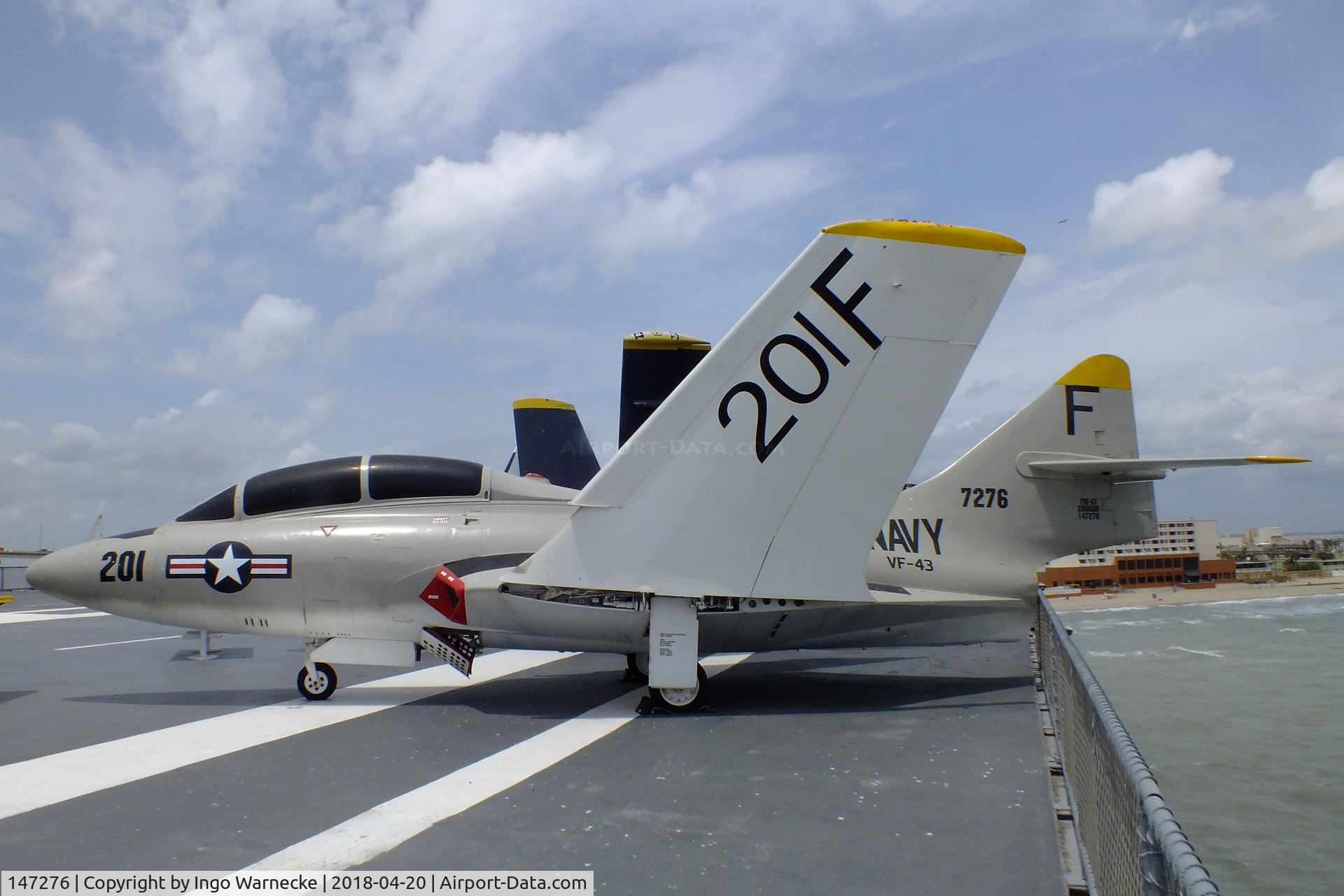 147276, Grumman TF-9J Cougar C/N Not found 147276, Grumman F9F-8T (TF-9J) Cougar at the USS Lexington Museum, Corpus Christi TX