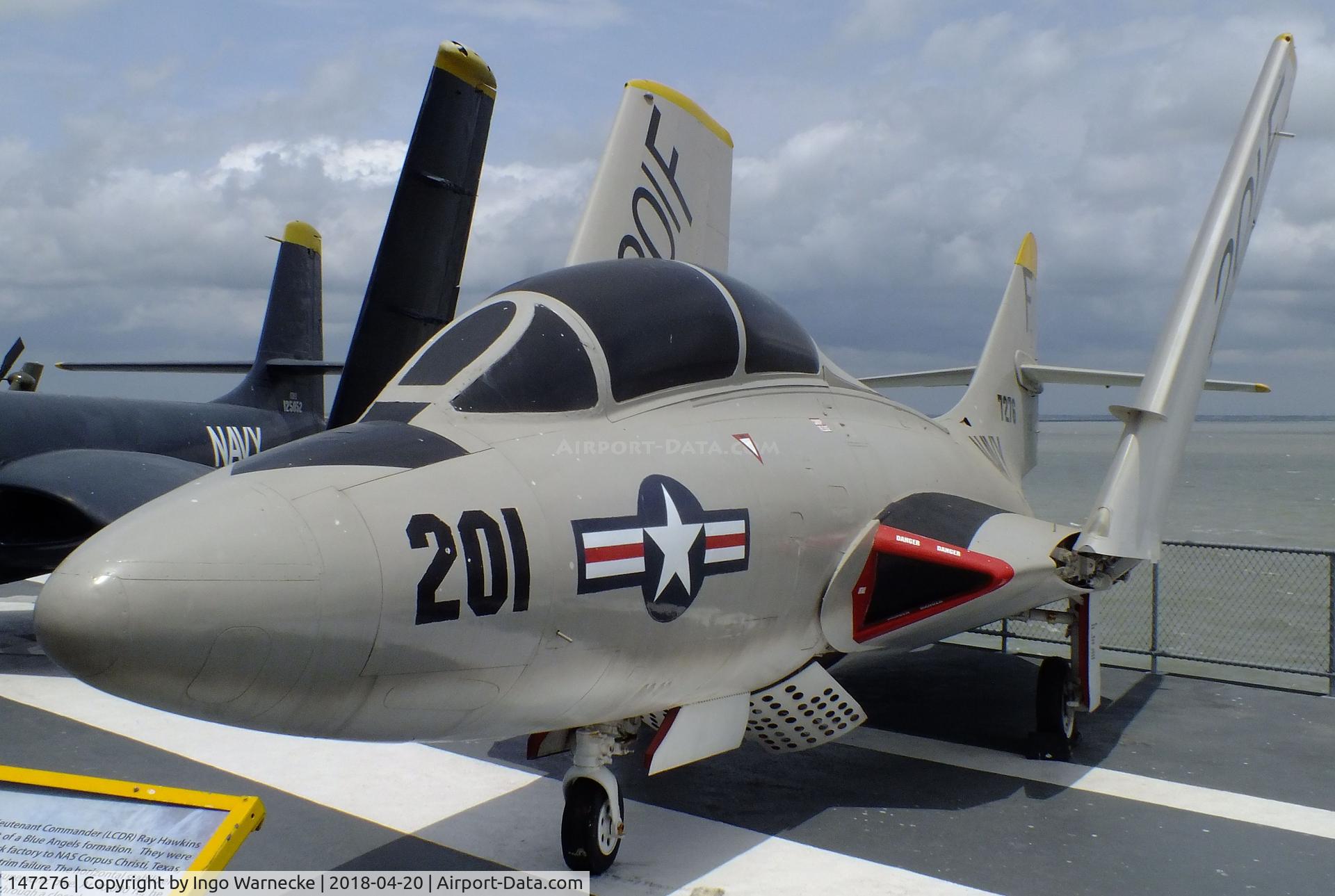 147276, Grumman TF-9J Cougar C/N Not found 147276, Grumman F9F-8T (TF-9J) Cougar at the USS Lexington Museum, Corpus Christi TX