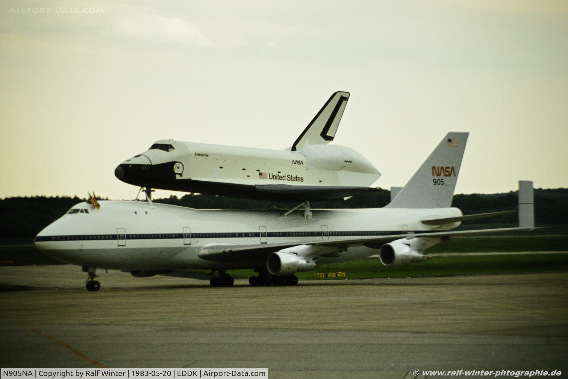 N905NA, 1970 Boeing 747-123 C/N 20107, Boeing 747-123 - NASA + Shuttle Enterprise Shuttle Carrier - 20107 - N905NA - 20.05.1983 - CGN