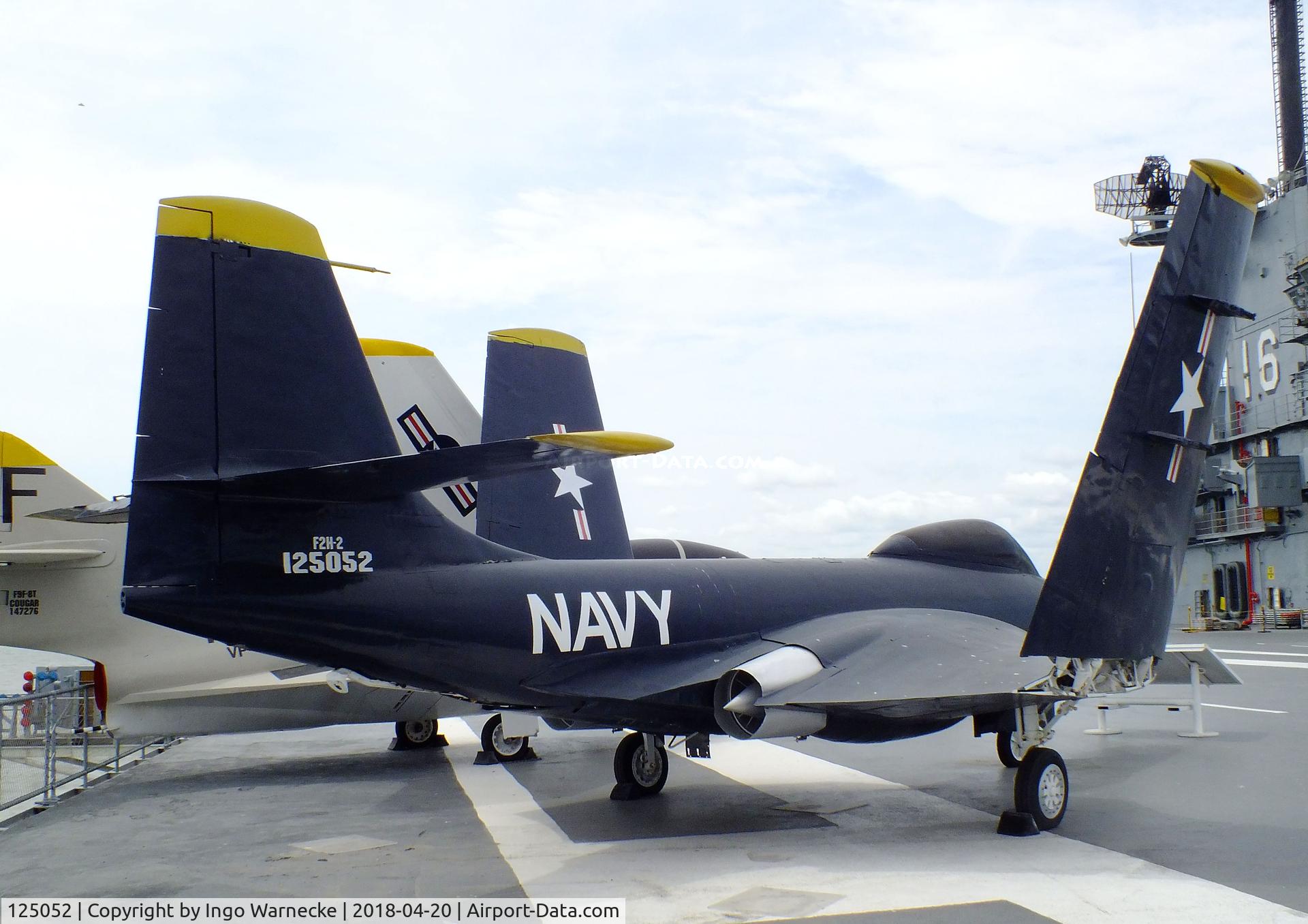 125052, McDonnell F2H-2 Banshee C/N 375, McDonnell F2H-2 Banshee at the USS Lexington Museum, Corpus Christi TX