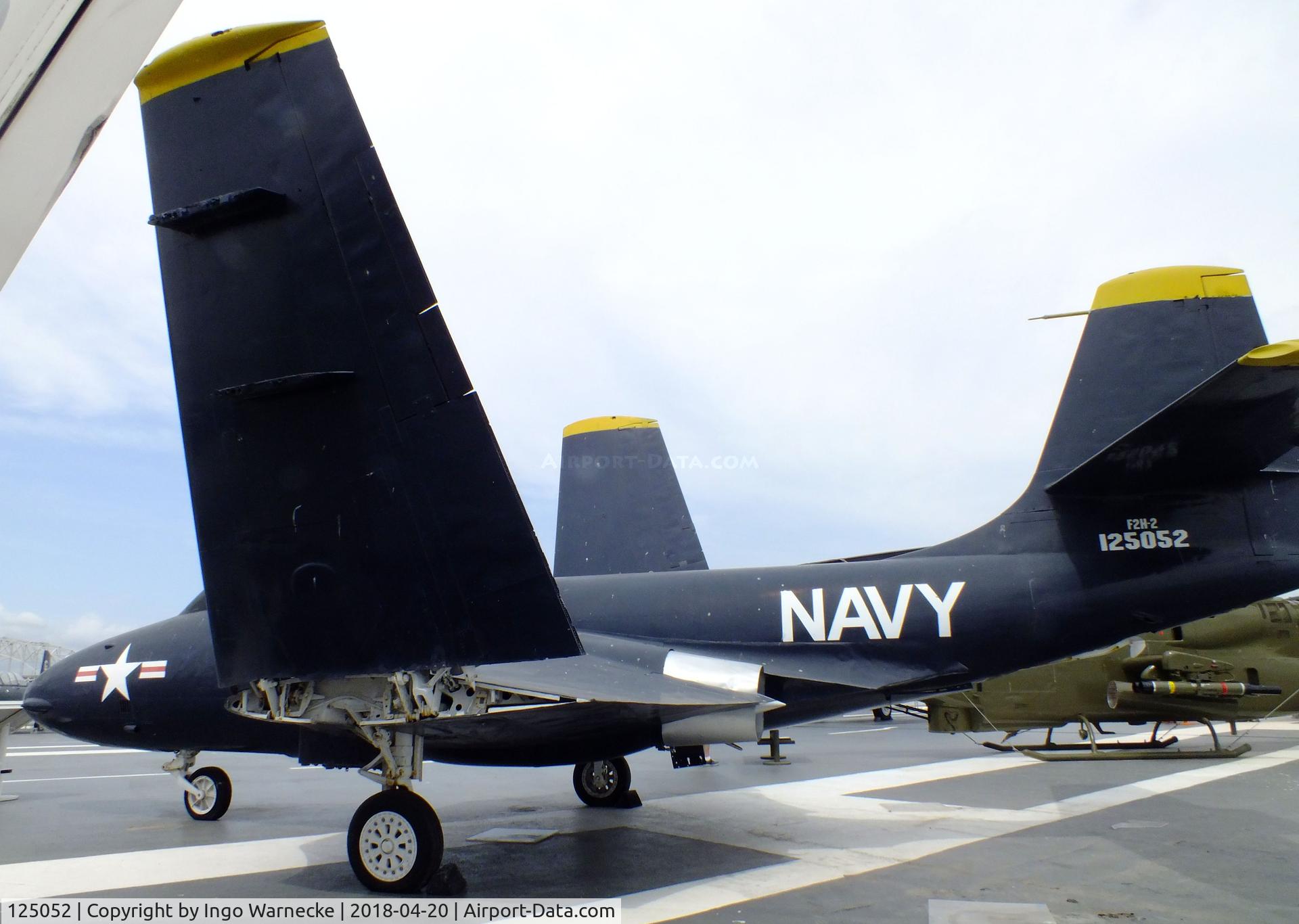 125052, McDonnell F2H-2 Banshee C/N 375, McDonnell F2H-2 Banshee at the USS Lexington Museum, Corpus Christi TX