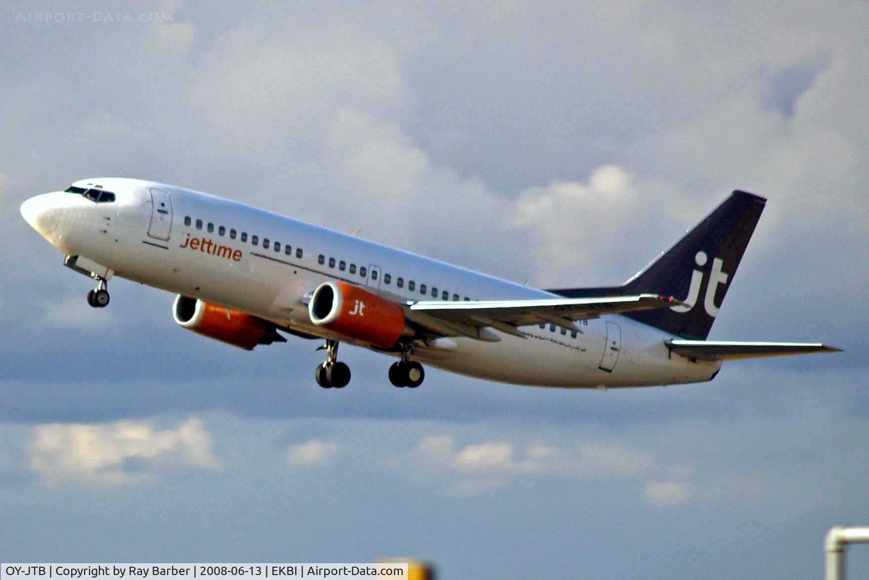 OY-JTB, 1989 Boeing 737-3Y0 C/N 24464, OY-JTB   Boeing 737-3Y0 [24464] (Jetime) Billund~OY 13/06/2008