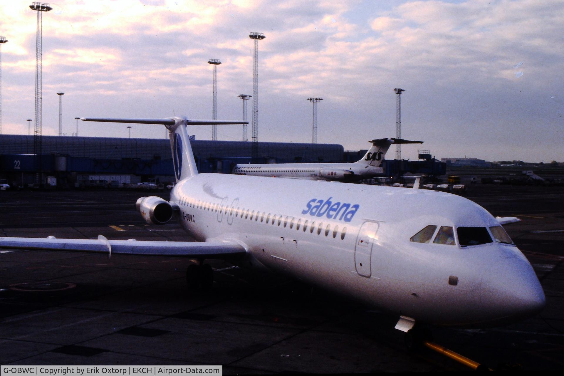 G-OBWC, 1970 BAC 111-520FN One-Eleven C/N BAC.230, G-OBWC with Sabena titles at the gate in CPH