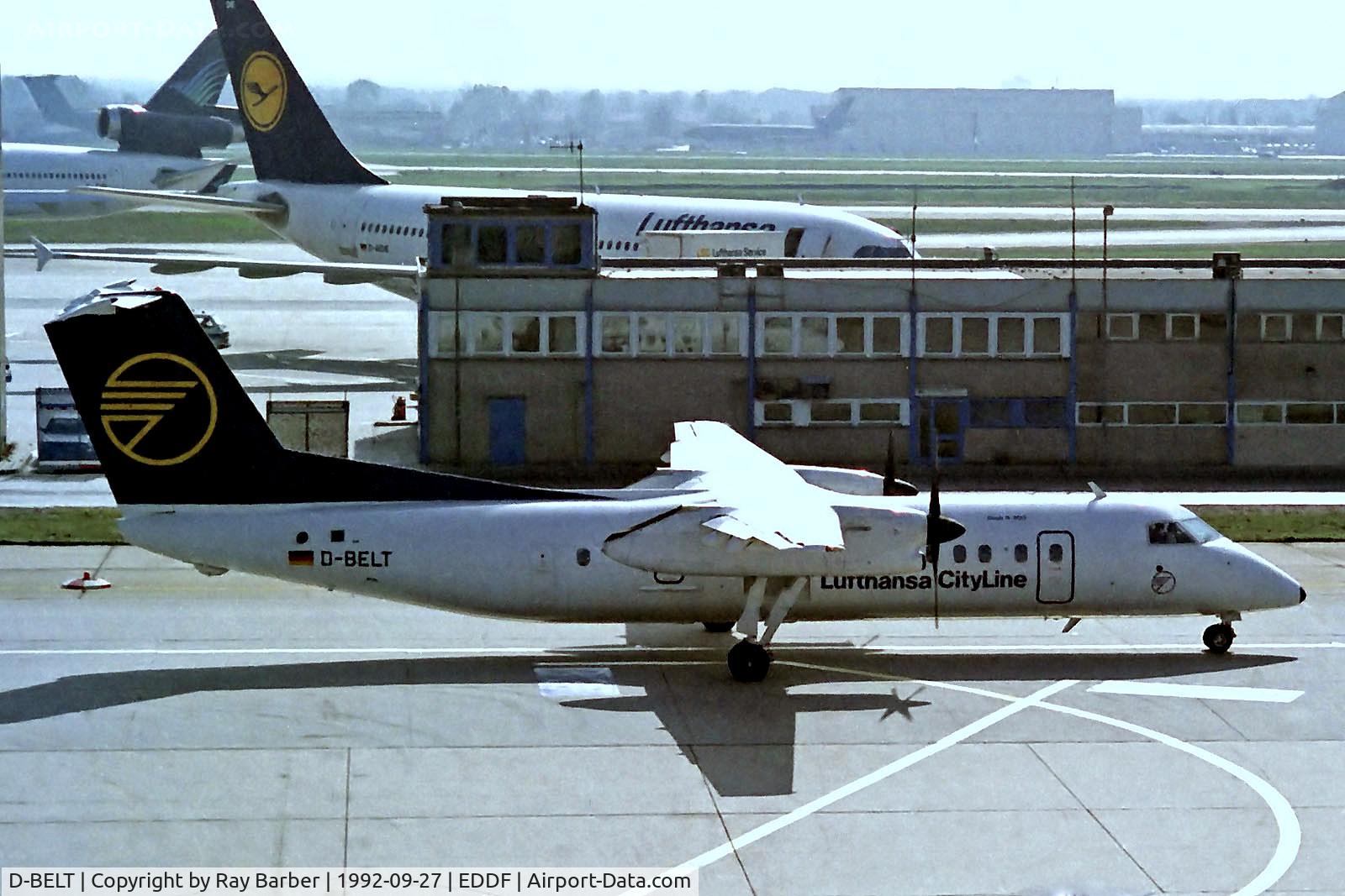 D-BELT, 1990 De Havilland Canada DHC-8Q-311 Dash 8 C/N 224, D-BELT   De Havilland Canada DHC-8Q-311 Dash 8 [224] (Hamburg Airlines/Lufthansa Cityline) Frankfurt Int'l~D 27/09/1992
