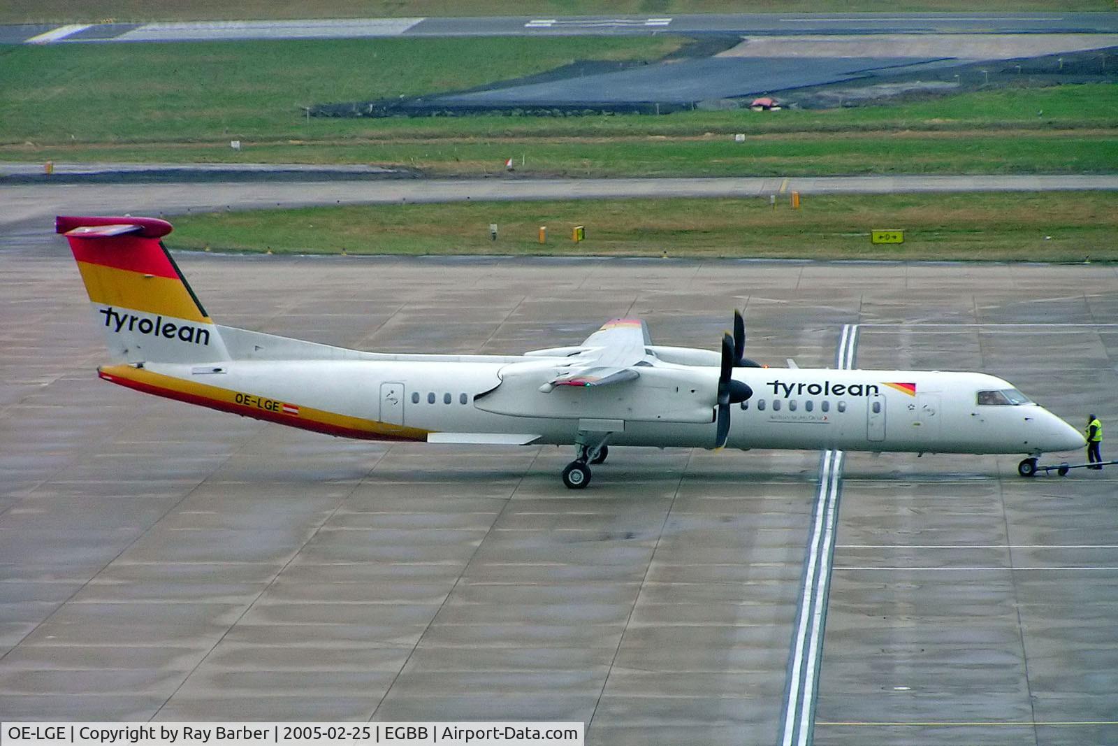 OE-LGE, 2001 De Havilland Canada DHC-8-402Q Dash 8 C/N 4042, OE-LGE   De Havilland Canada DHC-8Q-402 Dash 8 [4042] (Tyrolean Airways) Birmingham Int'l~G 25/02/2005