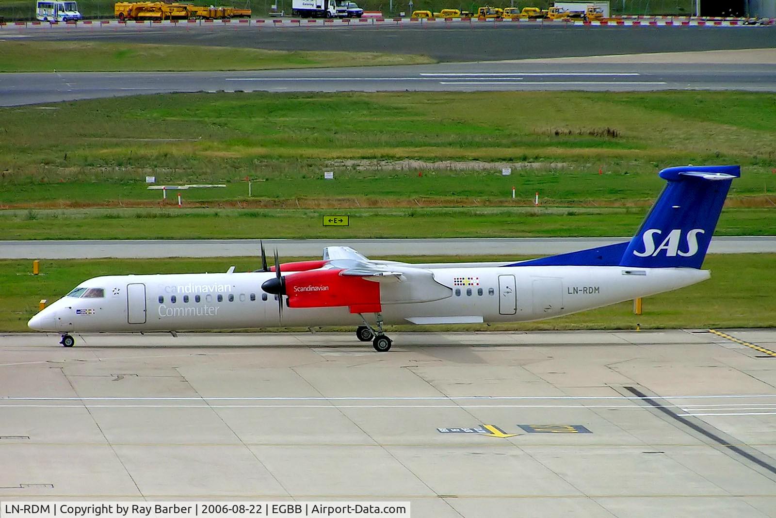 LN-RDM, 2000 De Havilland Canada DHC-8-402Q Dash 8 C/N 4033, LN-RDM   De Havilland Canada DHC-8Q-402 Dash 8 [4033] (SAS Scandinavian Airlines) Birmingham Int'l~G 22/08/2006
