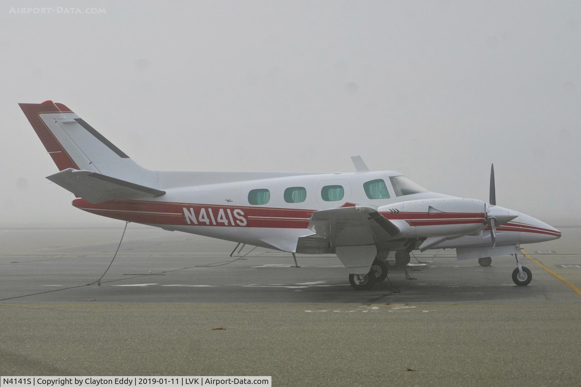 N4141S, 1974 Beech B-60 Duke C/N P-319, Livermore Airport California 2019.