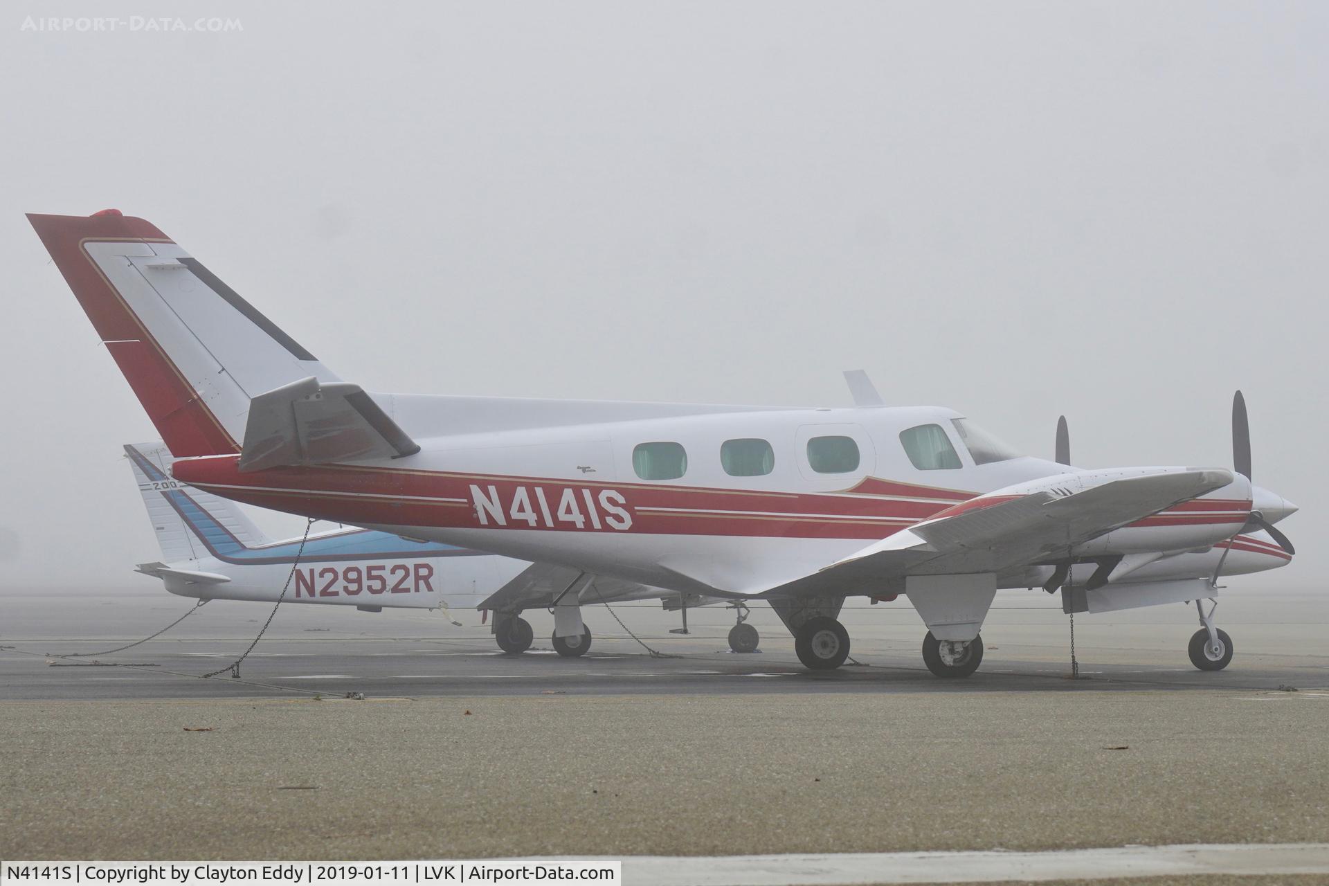 N4141S, 1974 Beech B-60 Duke C/N P-319, Livermore Airport California 2019.
