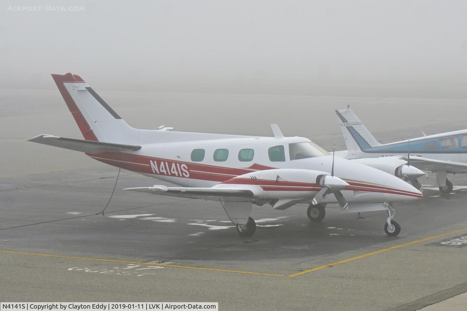 N4141S, 1974 Beech B-60 Duke C/N P-319, Livermore Airport California 2019.