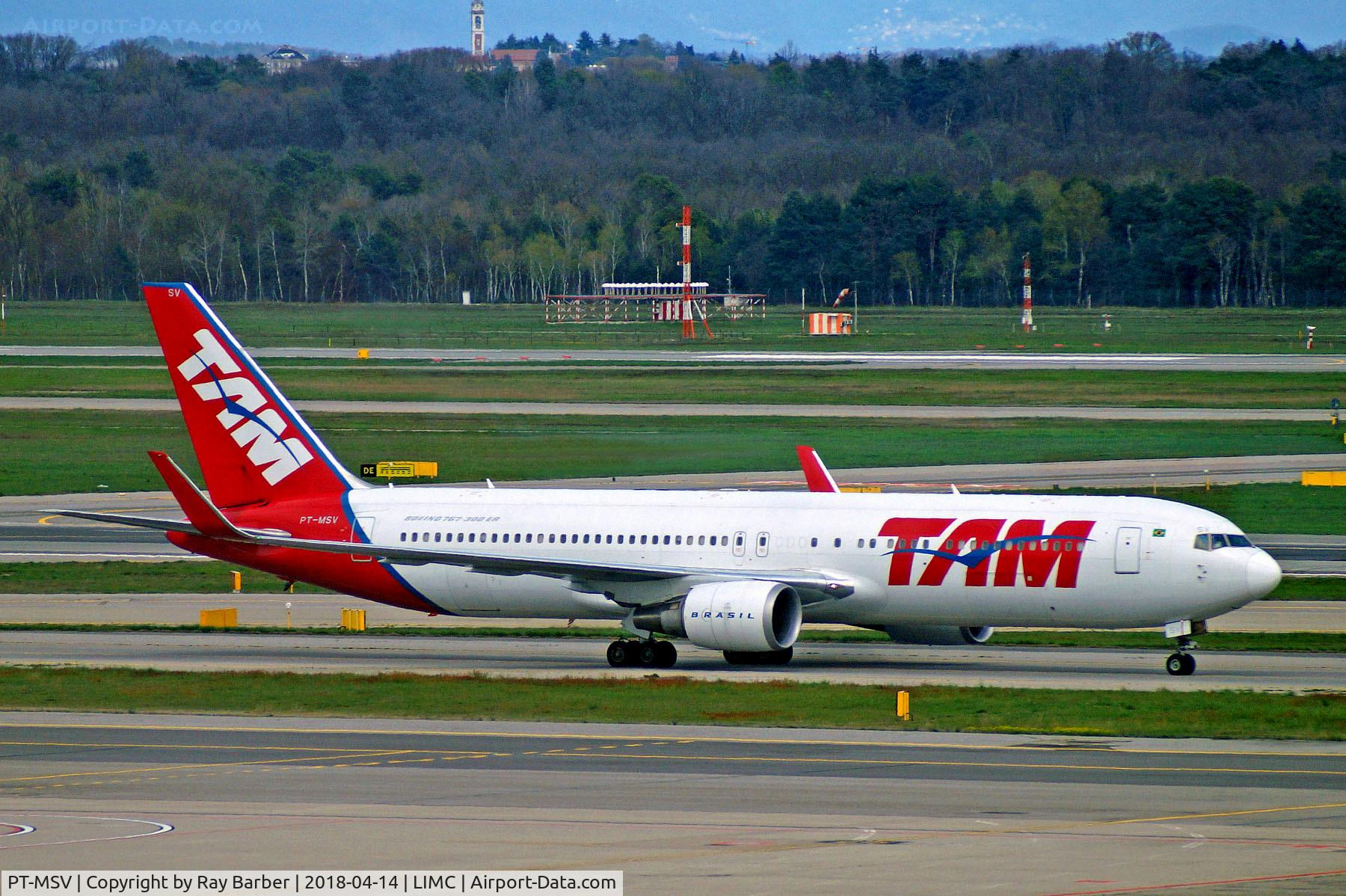 PT-MSV, 2012 Boeing 767-316/ER C/N 40593, PT-MSV   Boeing 767-316ER [40593] (TAM Airlines) Milan-Malpensa~I 14/04/2018