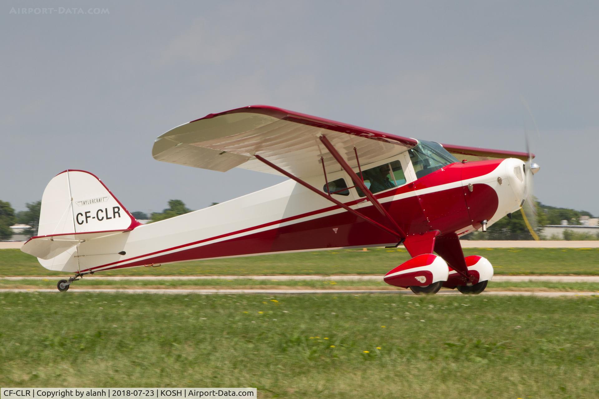 CF-CLR, 1946 Taylorcraft BC-12 C/N 8886, Outstanding Taylorcraft award winner at AirVenture 2018