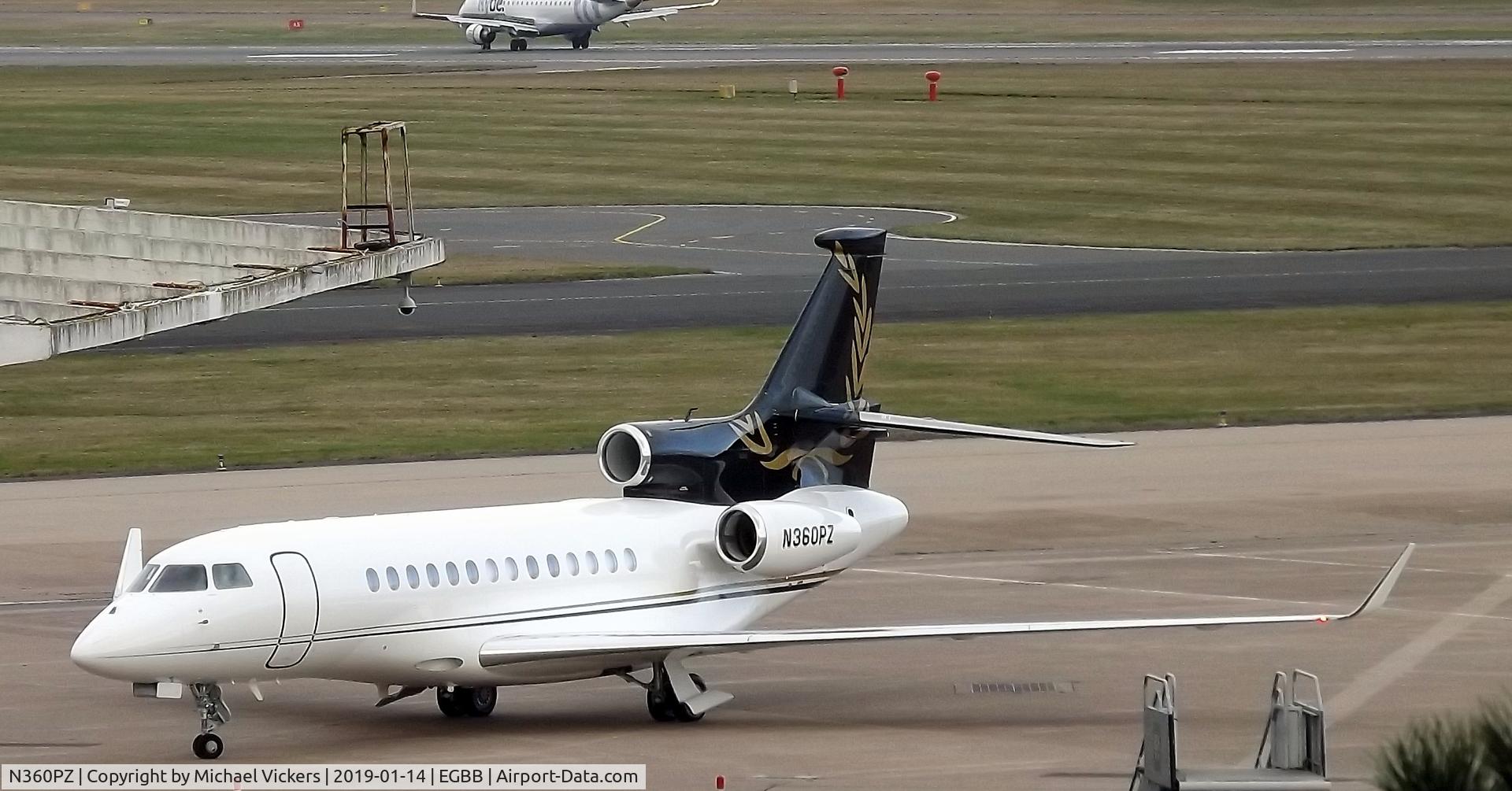 N360PZ, 2008 Dassault Falcon 7X C/N 037, just parking up on the elmdon apron