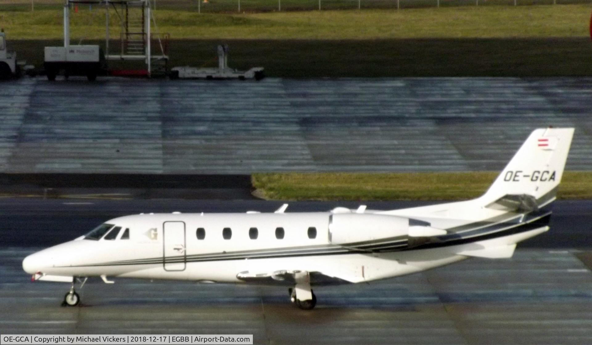 OE-GCA, 2001 Cessna 560XL Citation Excel C/N 560-5157, Parked on the XLR Biz ramp at BHX