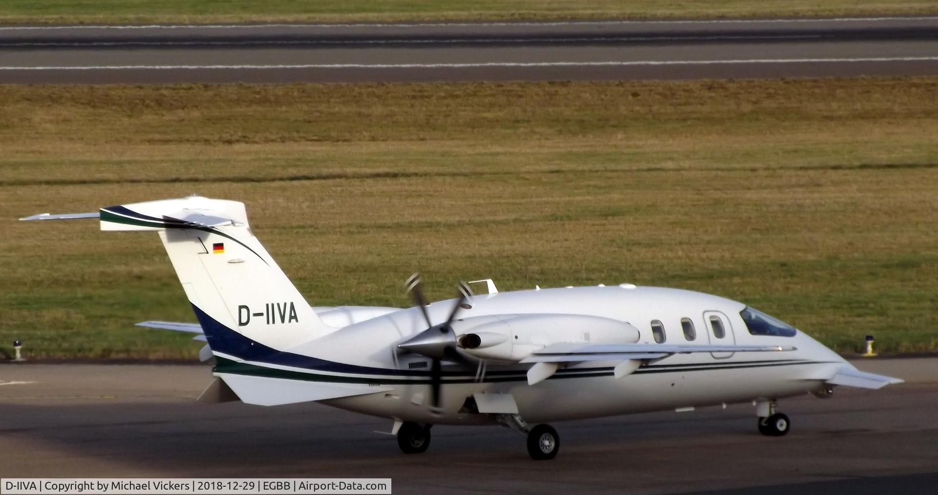 D-IIVA, 2007 Piaggio P-180 Avanti II C/N 1125, taxing for runway 33 dep at BHX