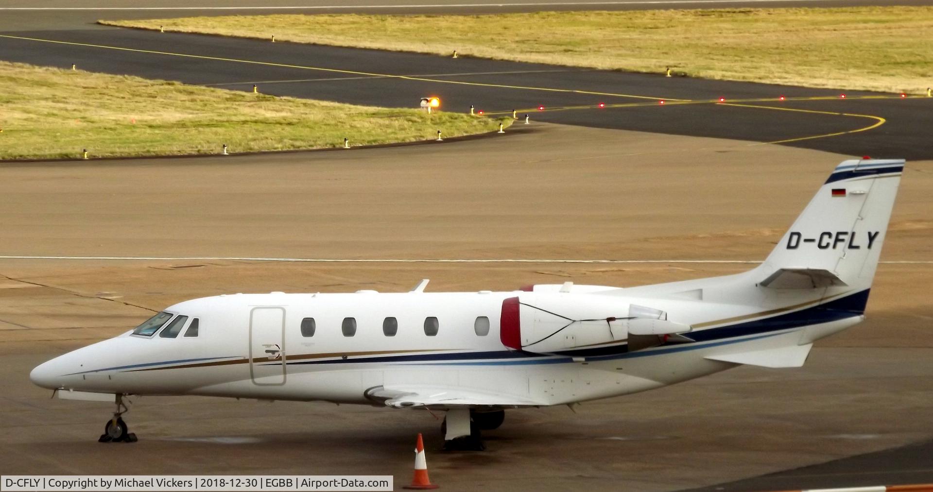 D-CFLY, 2009 Cessna 560 Citation XLS+ C/N 560-6014, Parked on the elmdon apron at BHX