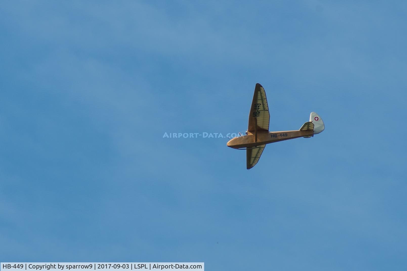 HB-449, 1944 Spalinger S 15K C/N 21, Fluegerchilbi 2017 Langenthal-Bleienbach. Ex OO-ZIW.
Built 1944 by A. ISLER & CO.