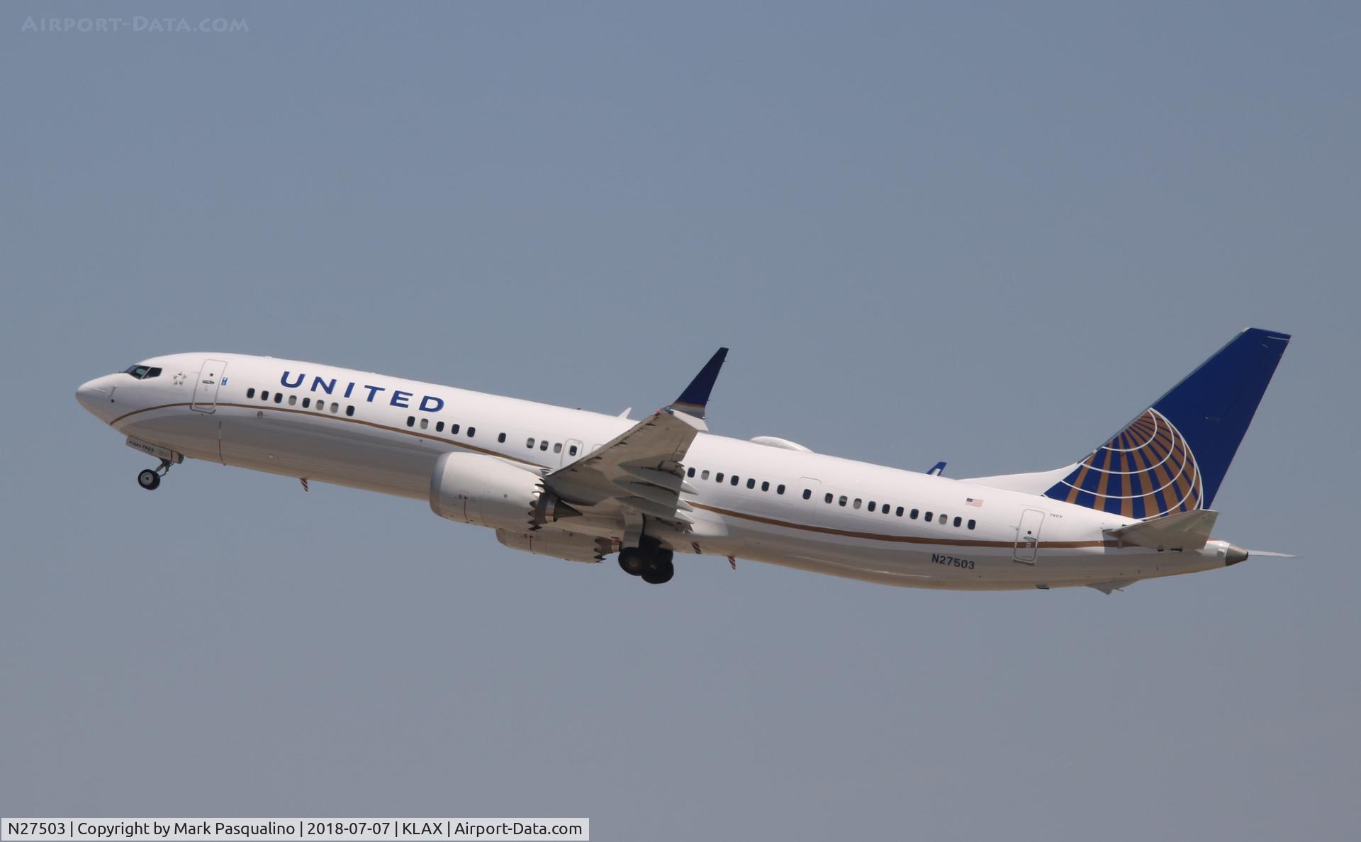 N27503, 2018 Boeing 737-9 MAX C/N 43434, Boeing 737-9 MAX