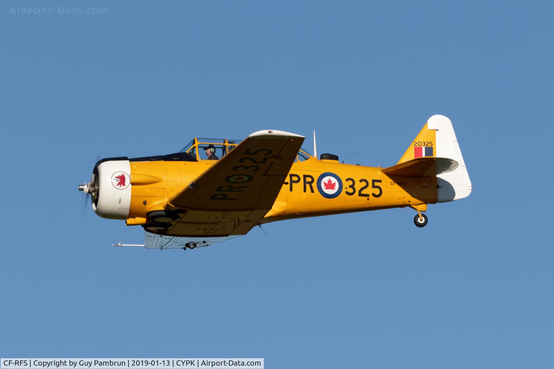 CF-RFS, 1952 Canadian Car & Foundry T-6 Harvard Mk.4 C/N CCF4-116, High speed low pass