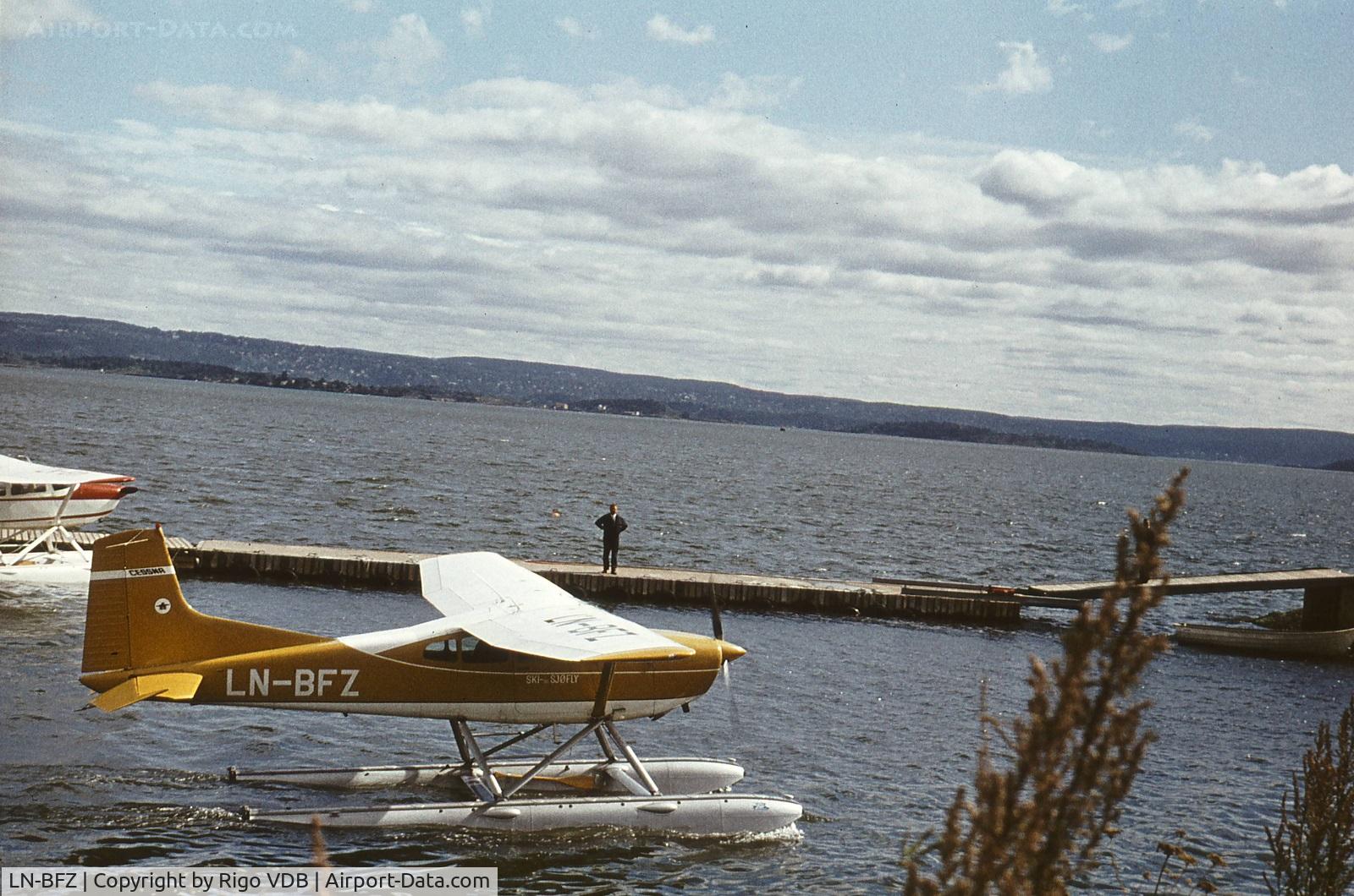LN-BFZ, 1968 Cessna A185E Skywagon 185 C/N 1466, Norway, probably in 1972. Place and date unknown.